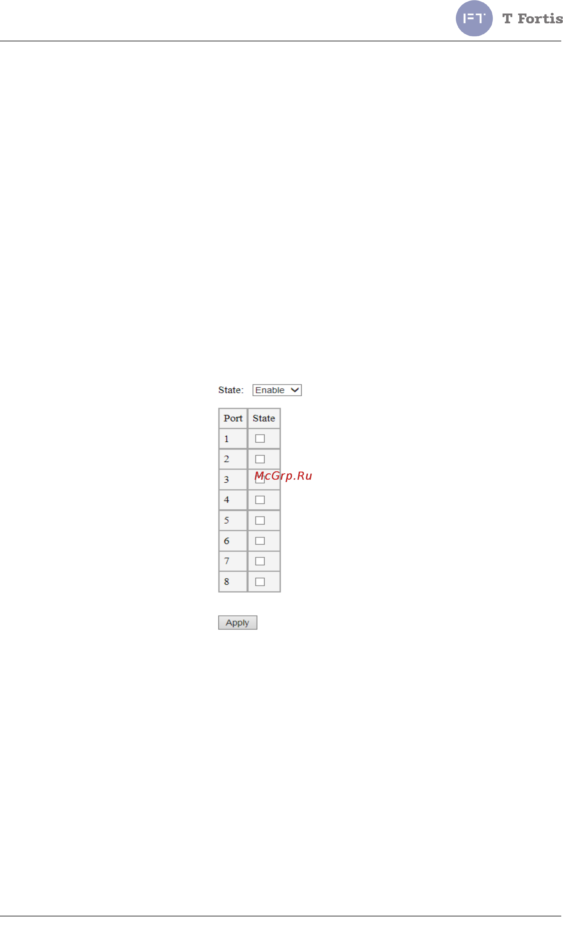 TFortis PSW-1G4F-UPS [38/112] Настройка vlan trunking