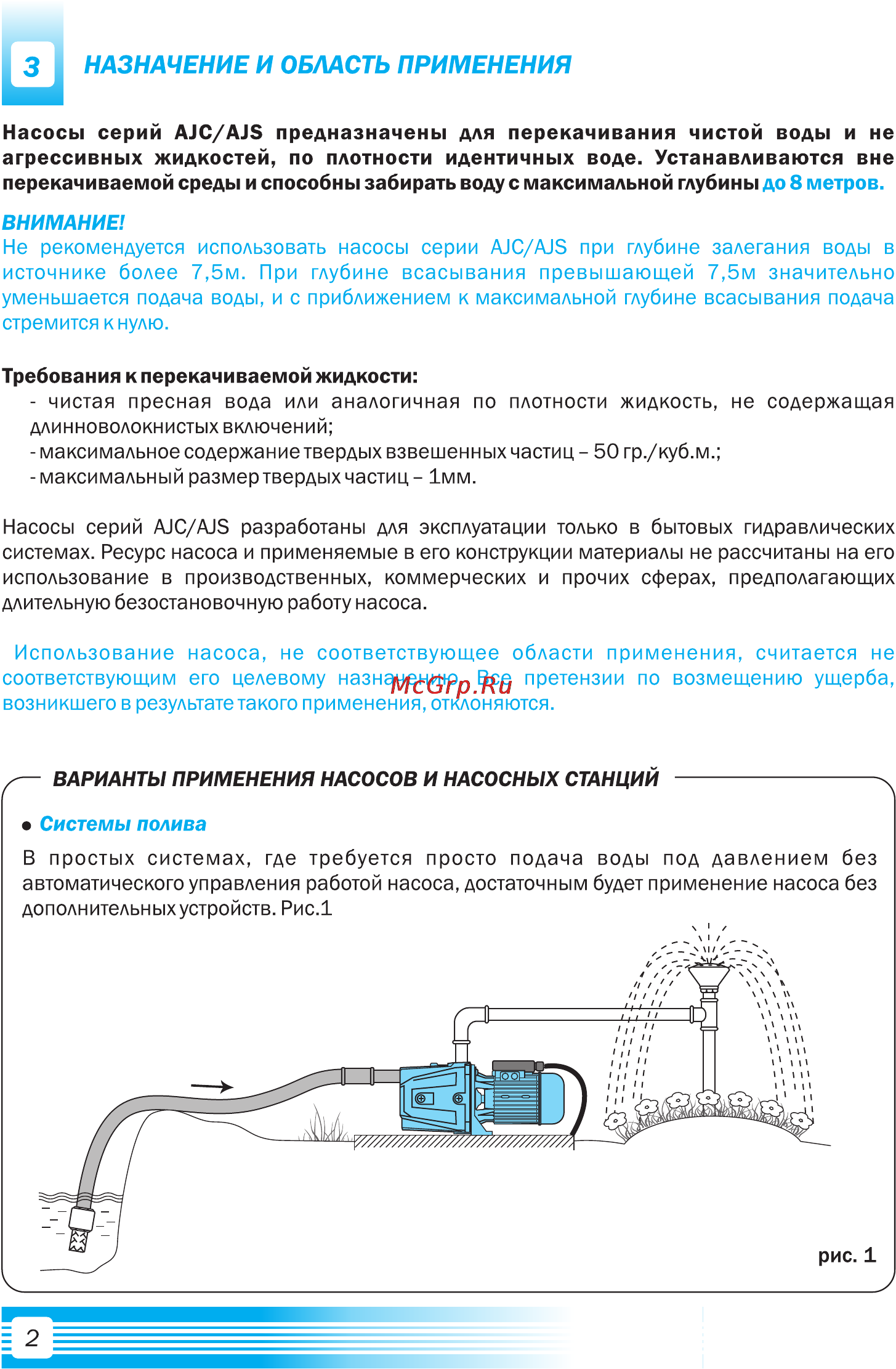 Aquario AJC-81 [4/24] Системы полива