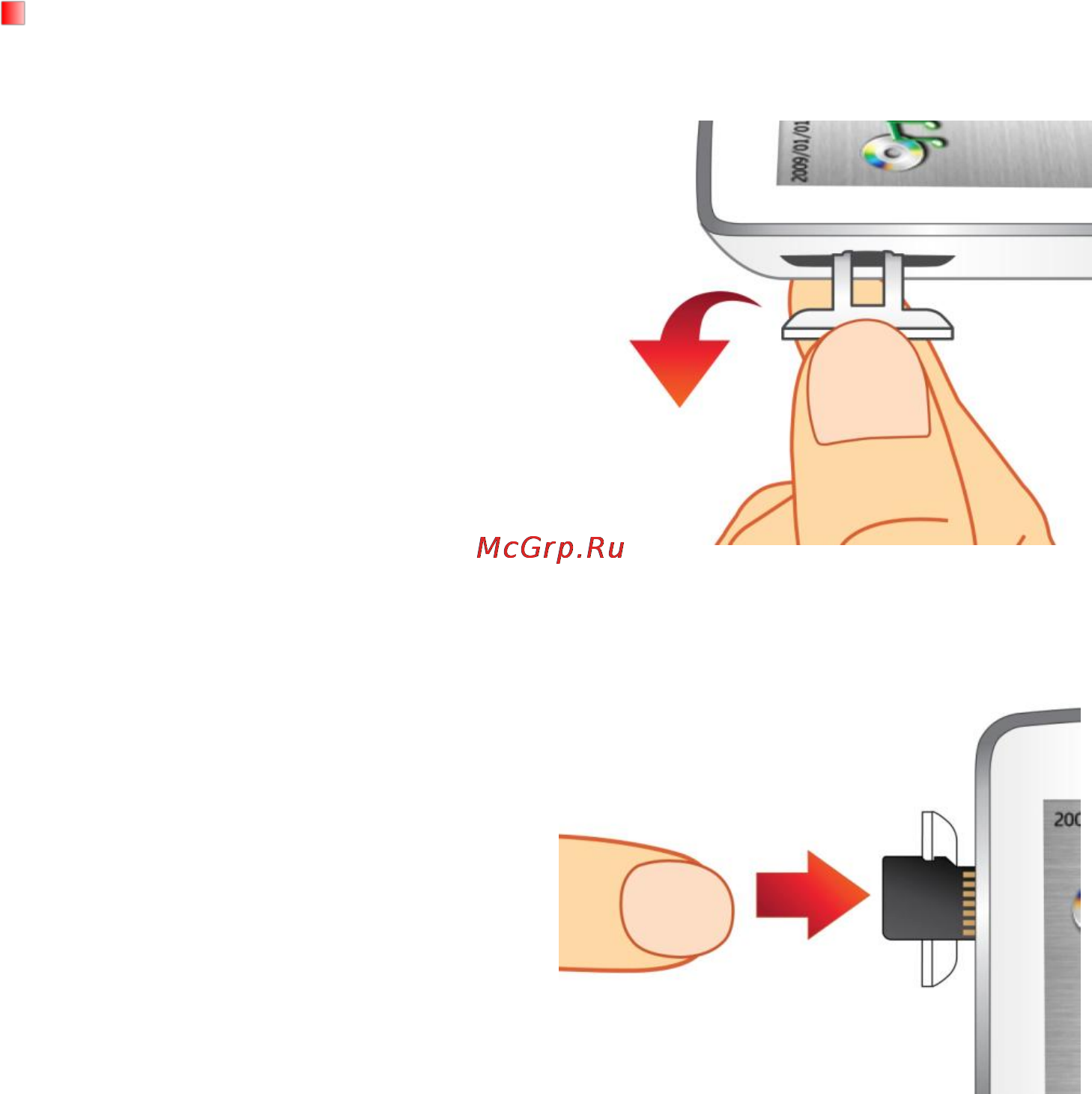 Transcend t.sonic 870 8gb черный [18/77] Установка извлечение карты microsd