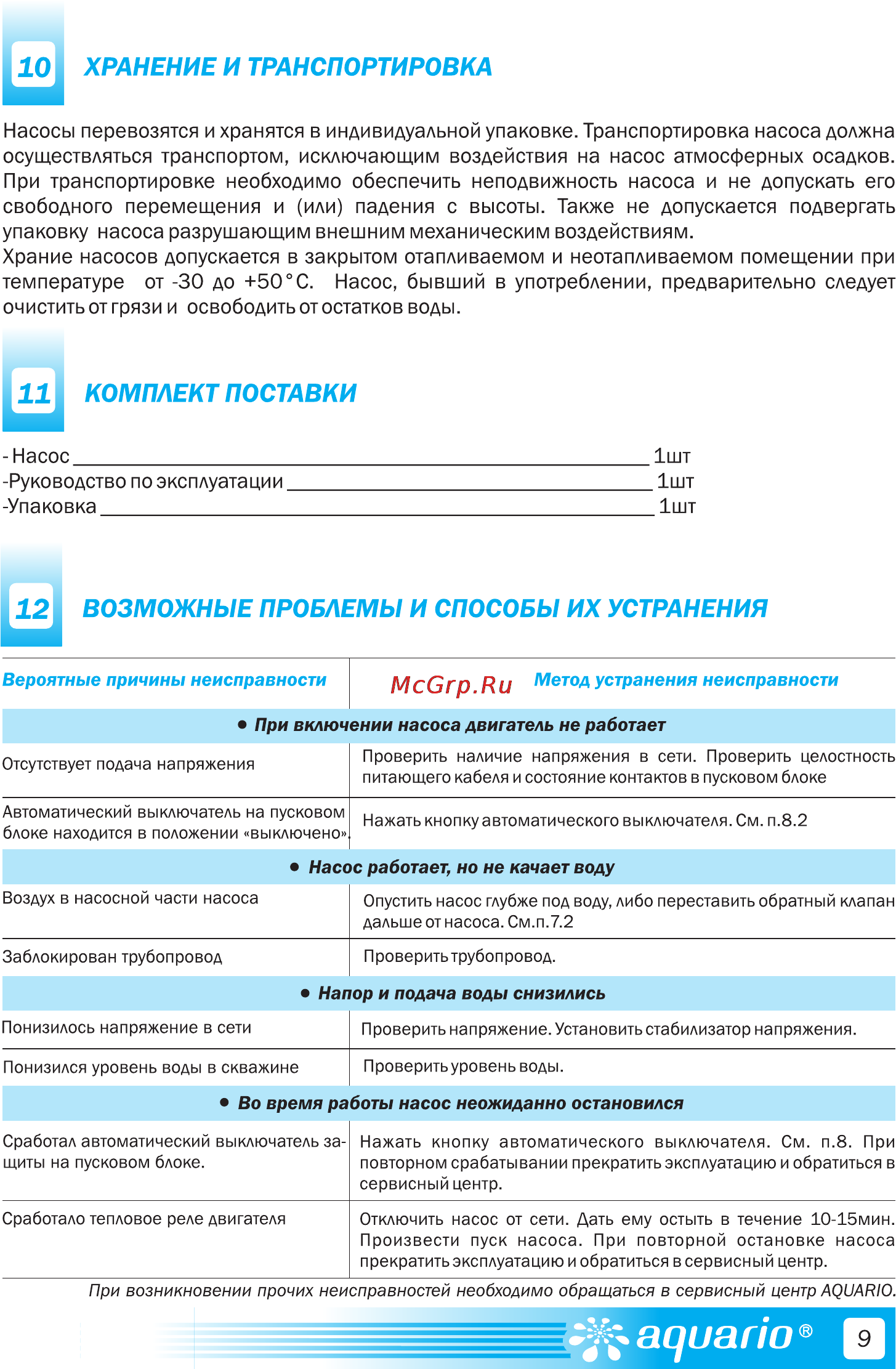 Aquario ASP1.5С-85-75 [11/16] Страница 11