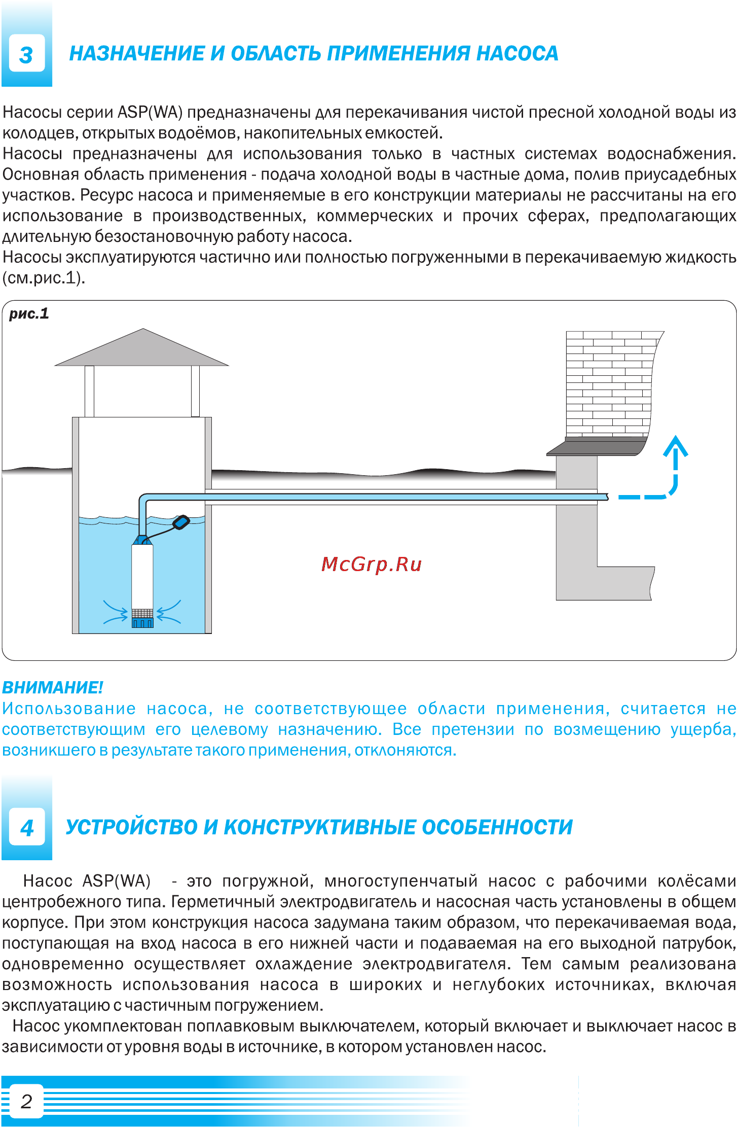 Aquario ASP2-25-100WA [4/16] Устройство и конструктивные особенности