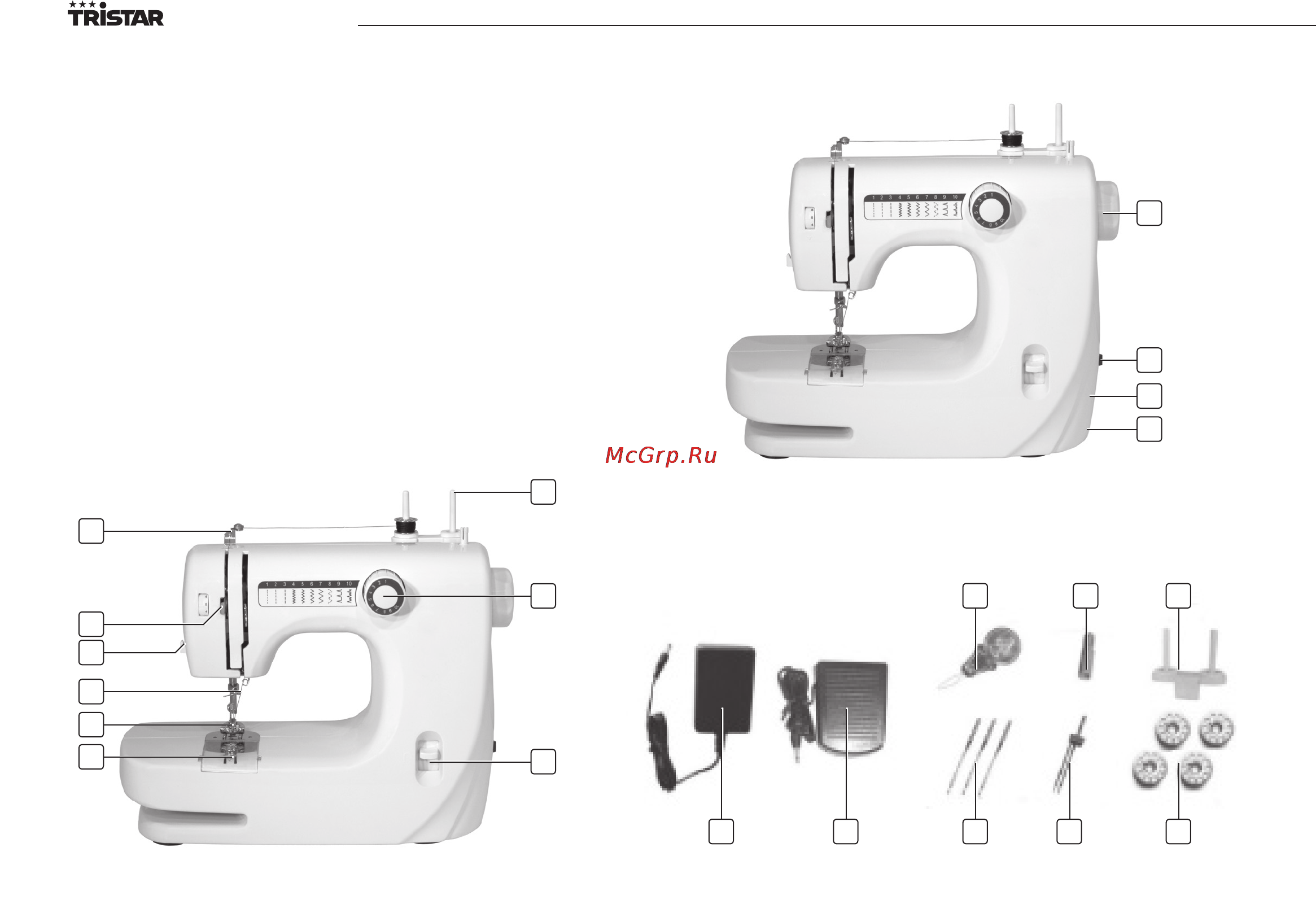 Tristar sm-6000 [4/84] Parts description