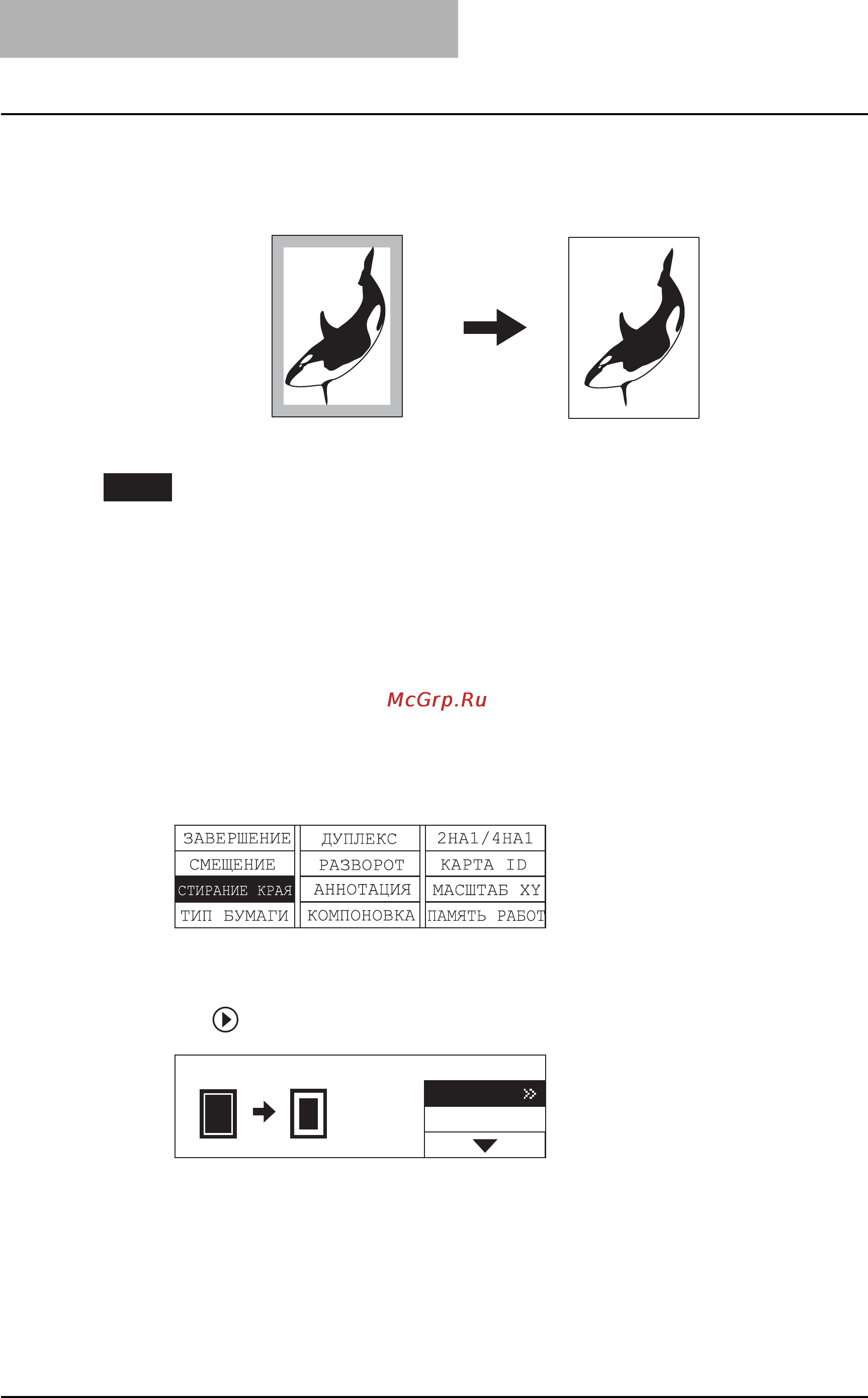 Toshiba e-Studio 195, A3 [98/236] Удаление теней на краях стирание края