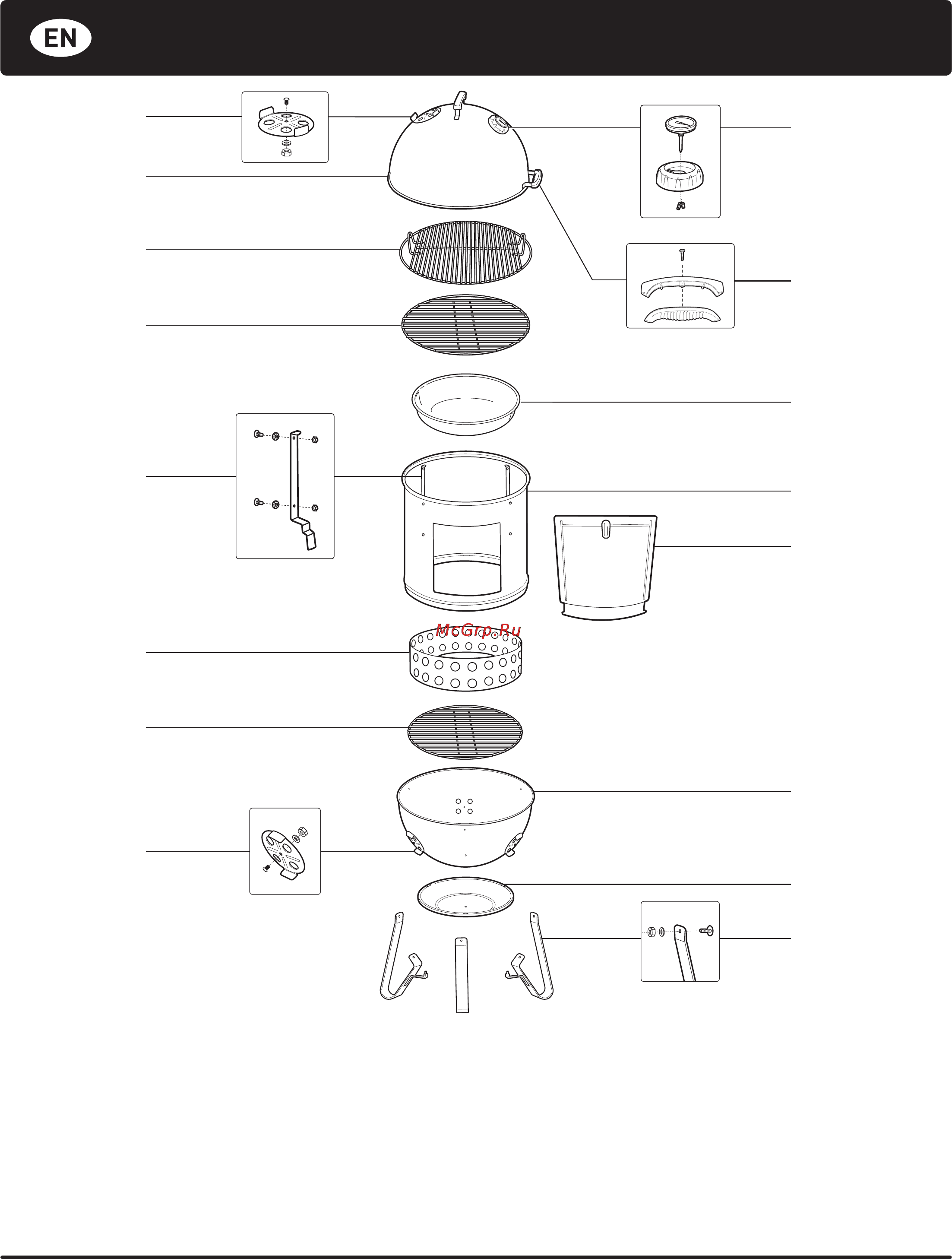 Weber smokey mountain cooker 721004, 47см Инструкция по эксплуатации онлайн [6/140] 166894