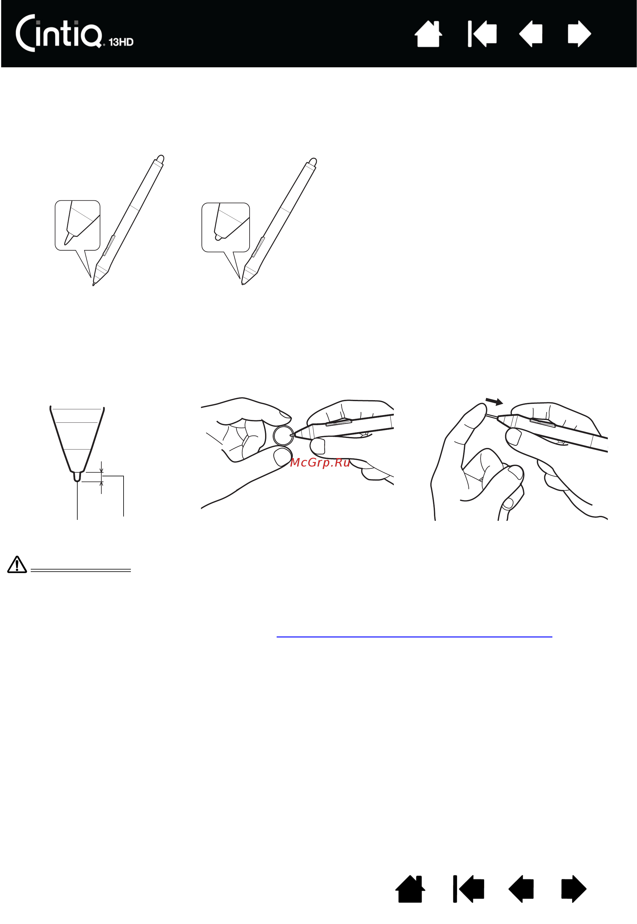 Wacom cintiq 13 hd [72/87] Замена наконечника пера