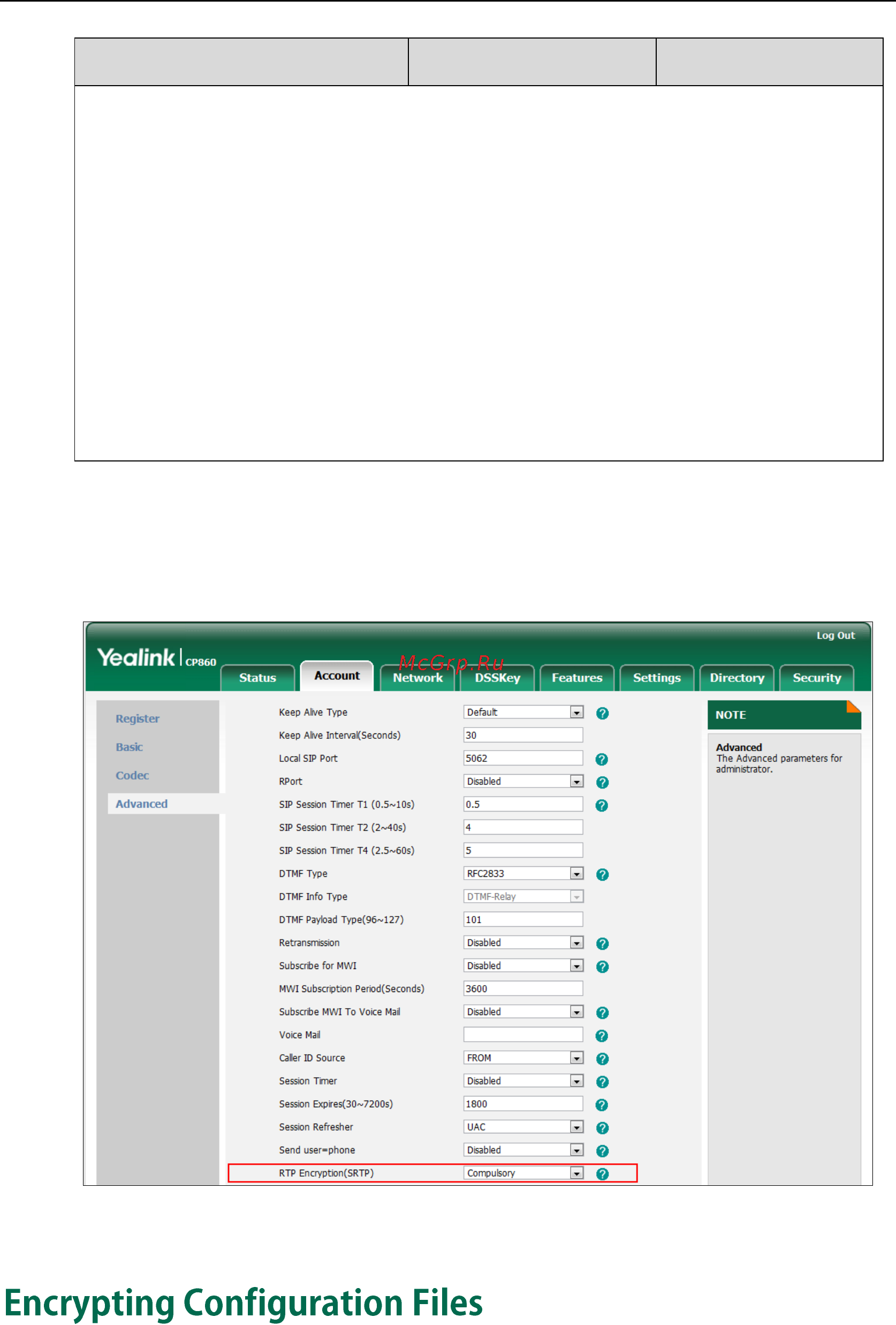 Yealink CP860 [328/417] Encrypting configuration files