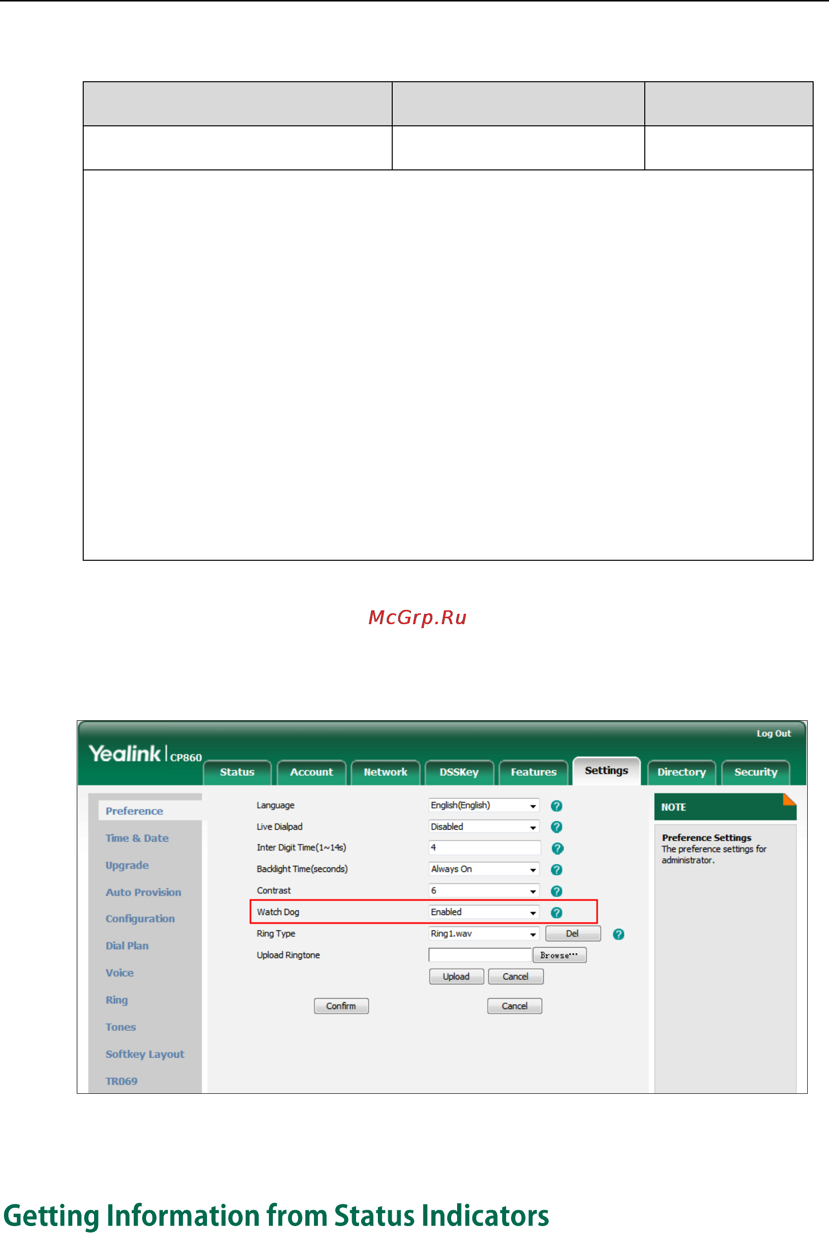 Yealink CP860 [354/417] Getting information from status indicators