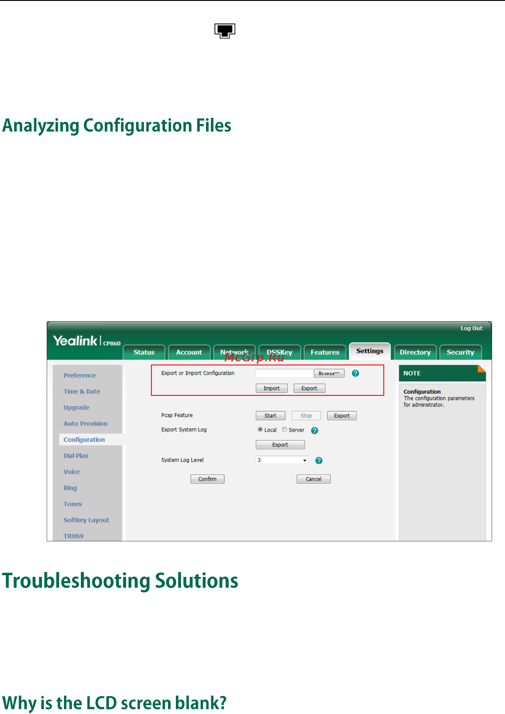 Yealink CP860 [355/417] Analyzing configuration files