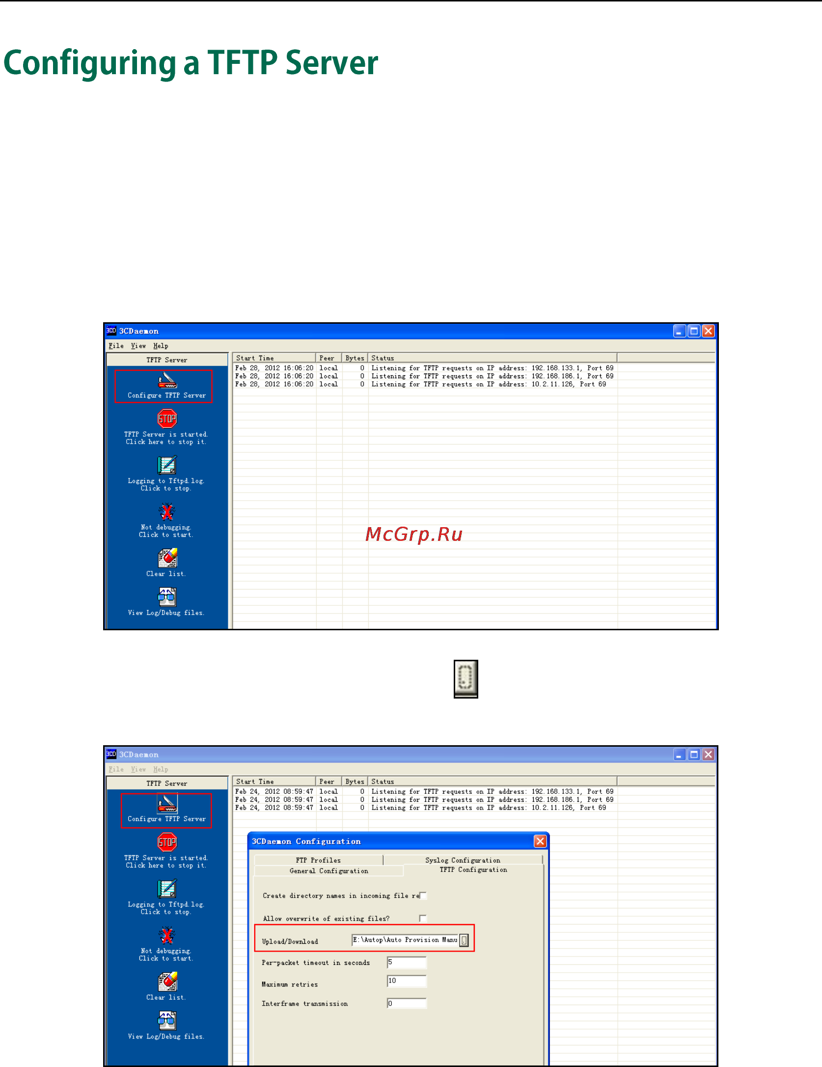 Yealink CP860 [38/294] Configuring a tftp server