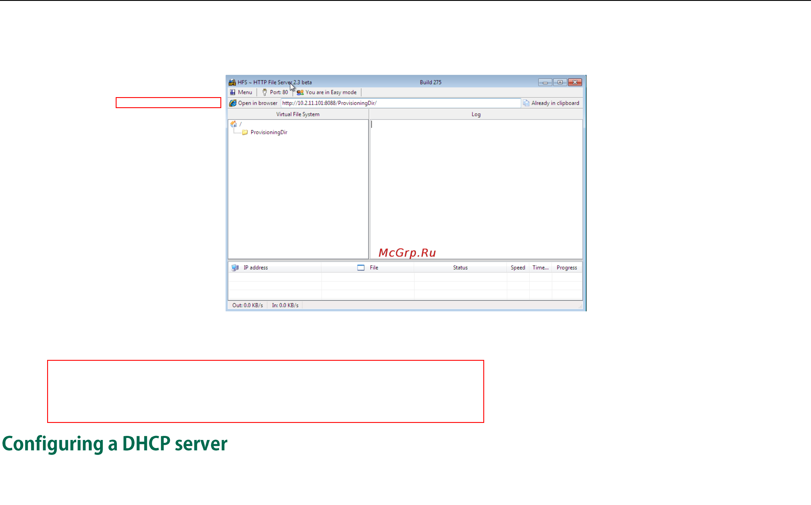 Yealink CP860 [66/294] Configuring a dhcp server