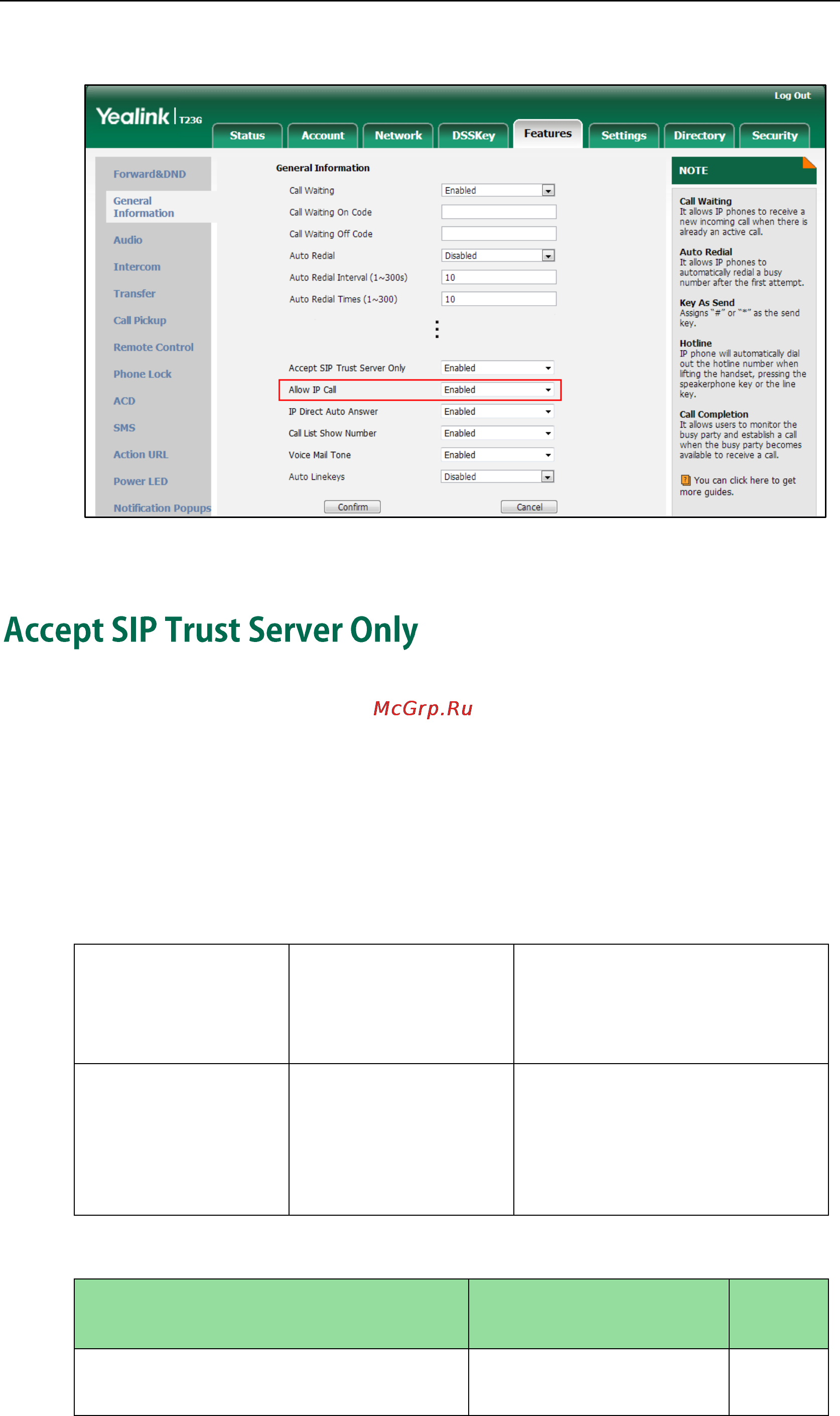 Yealink SIP-T27P [256/841] Details of configuration parameters
