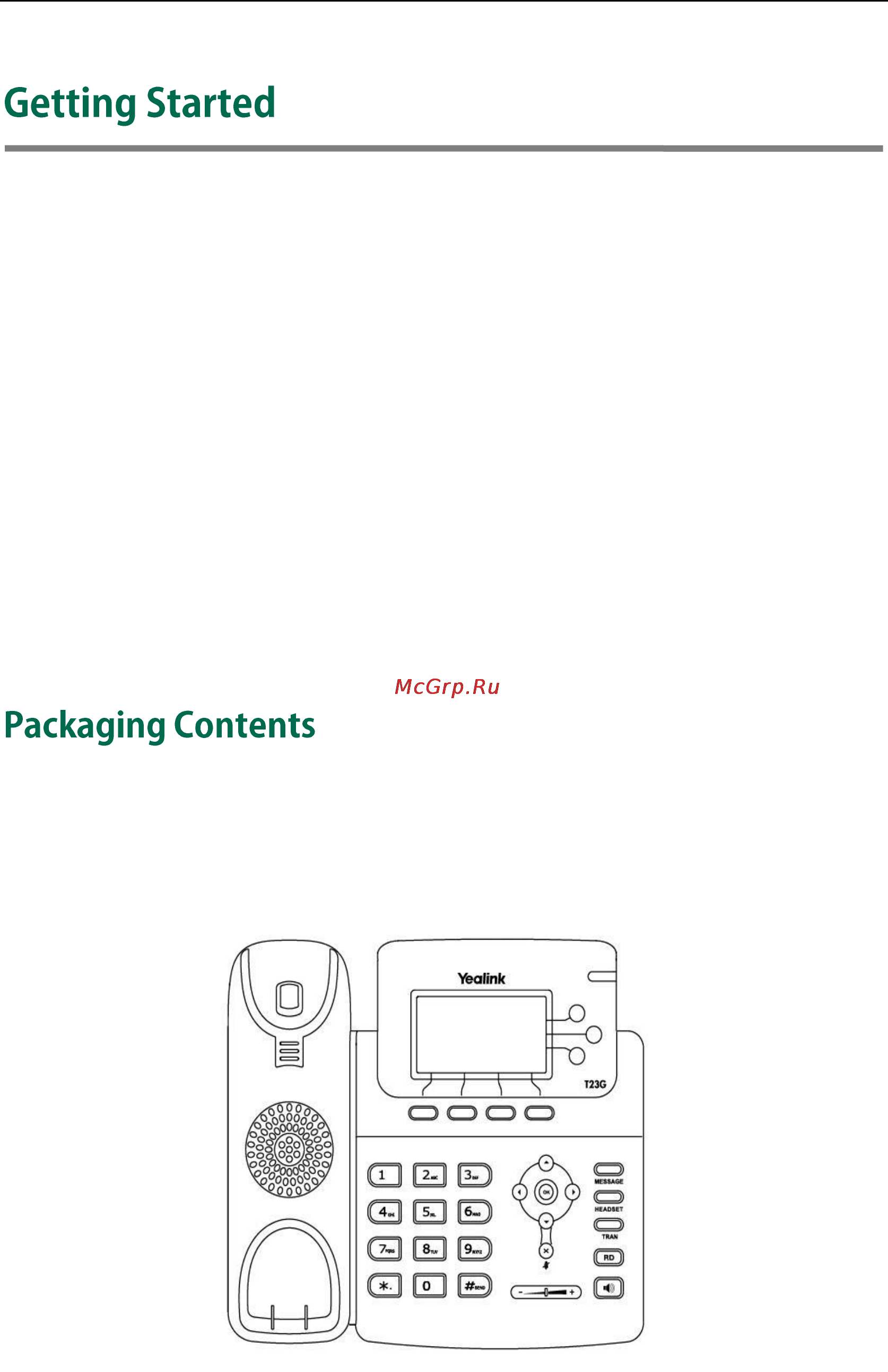 Yealink SIP-T23G [21/172] Packaging contents