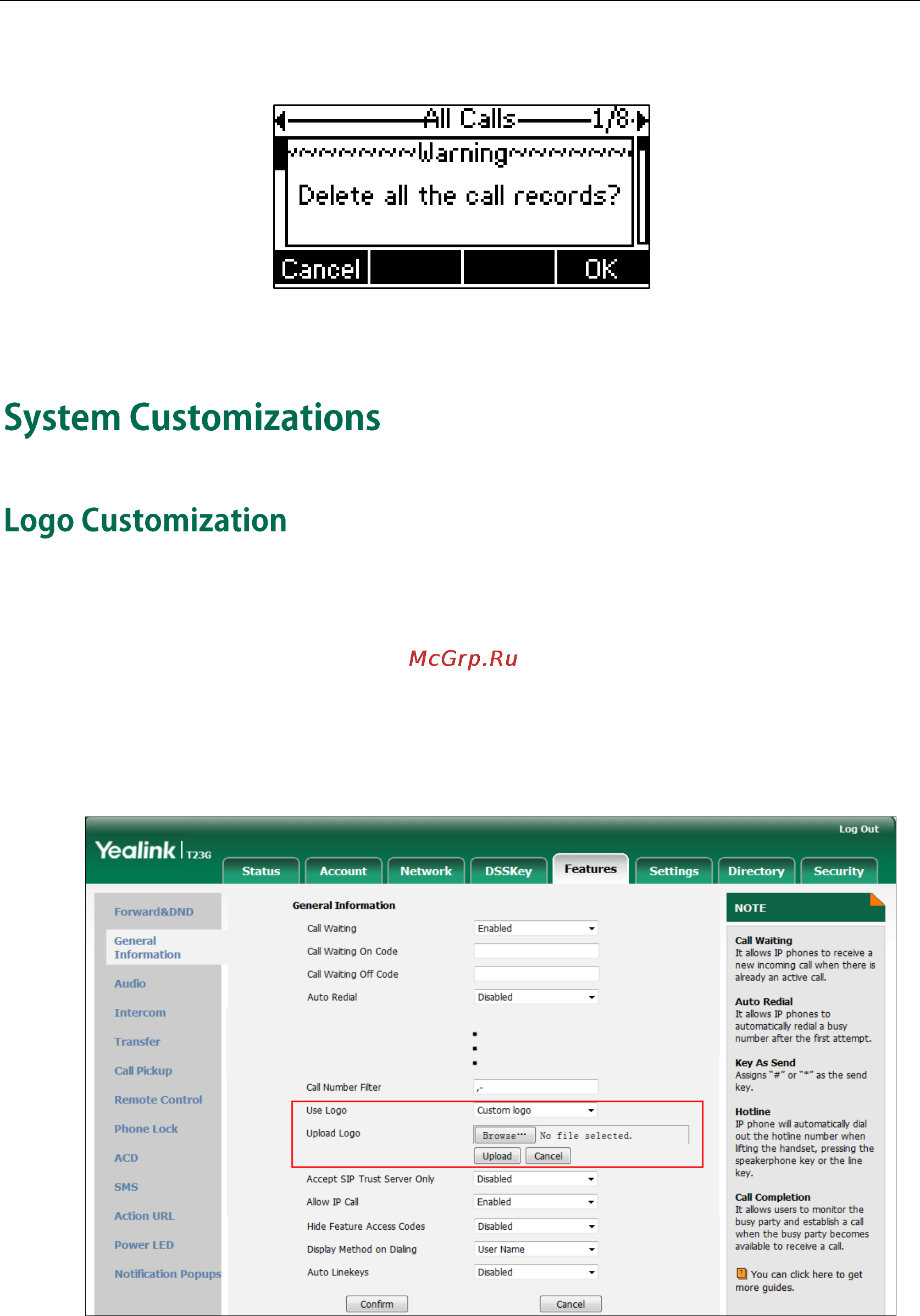 Yealink SIP-T23G [59/172] System customizations