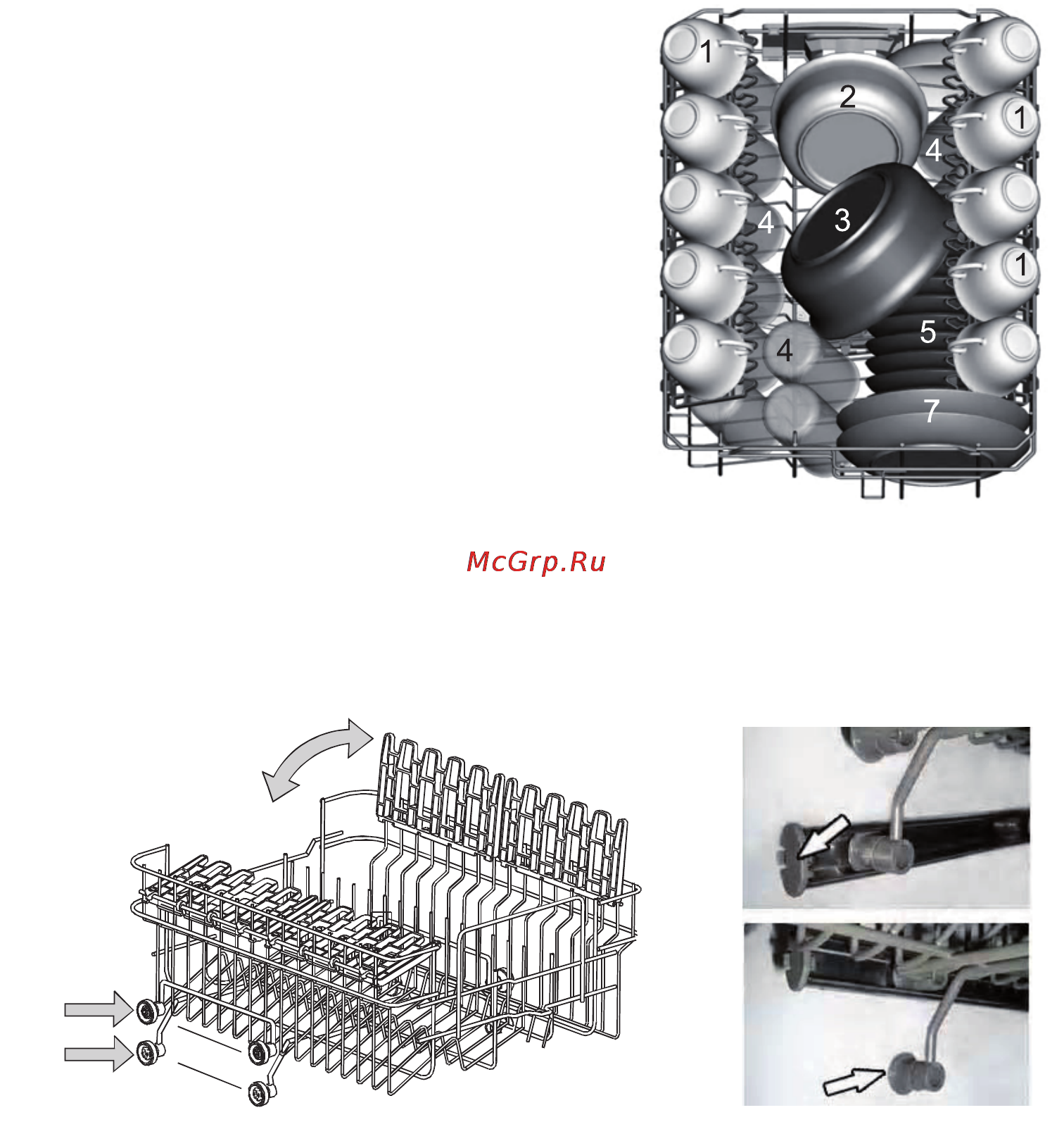 Whirlpool adp 1077 ix [11/25] Загрузка посуды в корзины посудомоечной машины