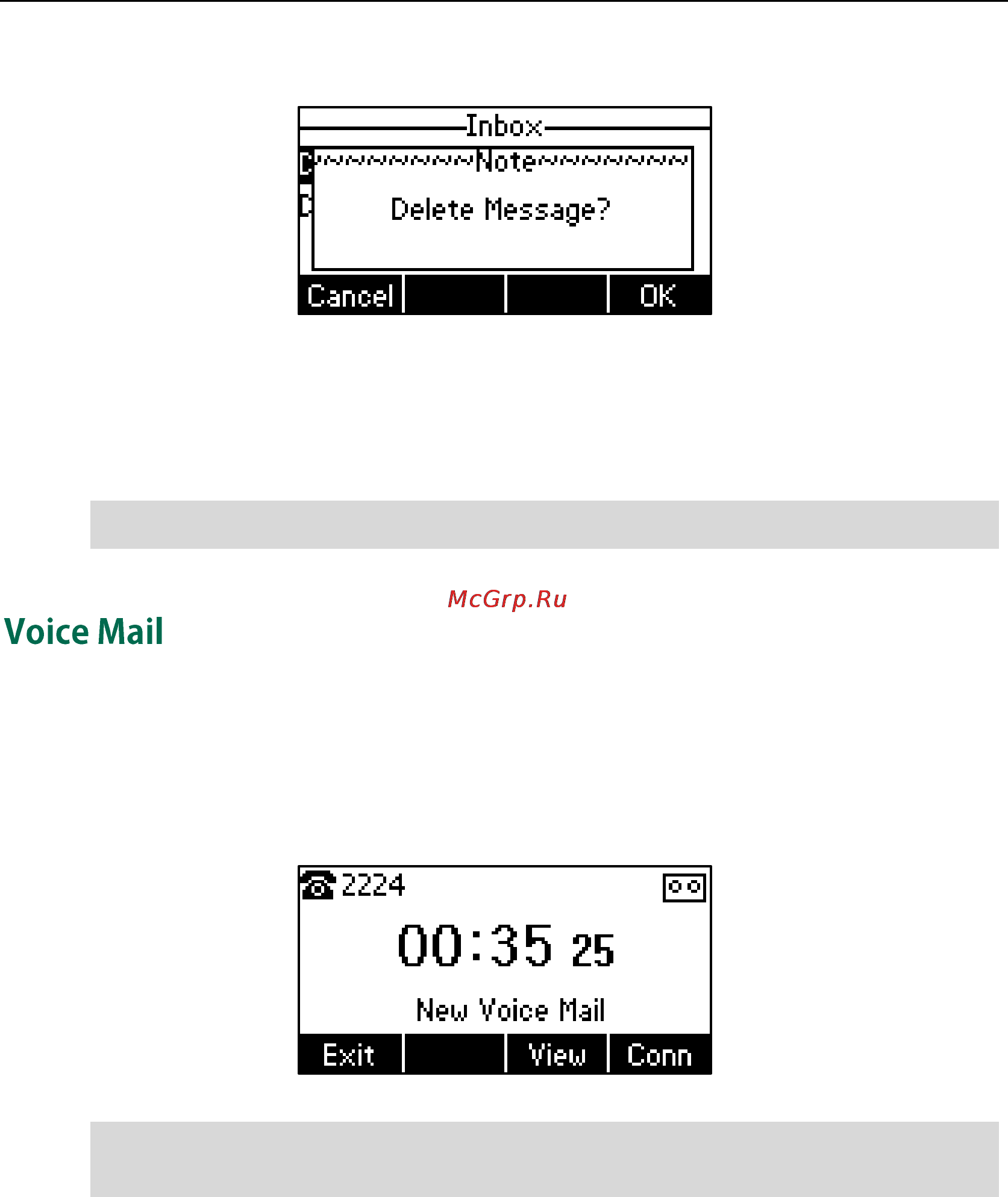 Yealink sip-t19 [103/124] Voice mail