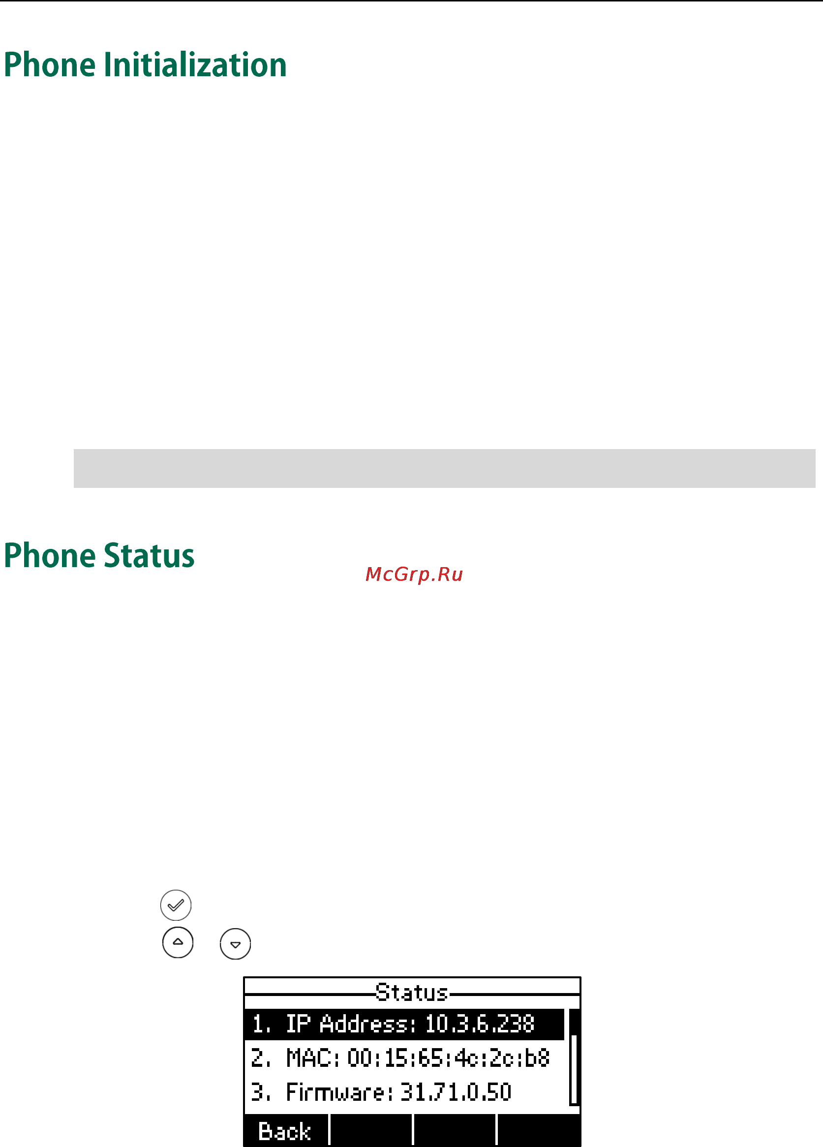 Yealink sip-t19 [23/124] Phone status
