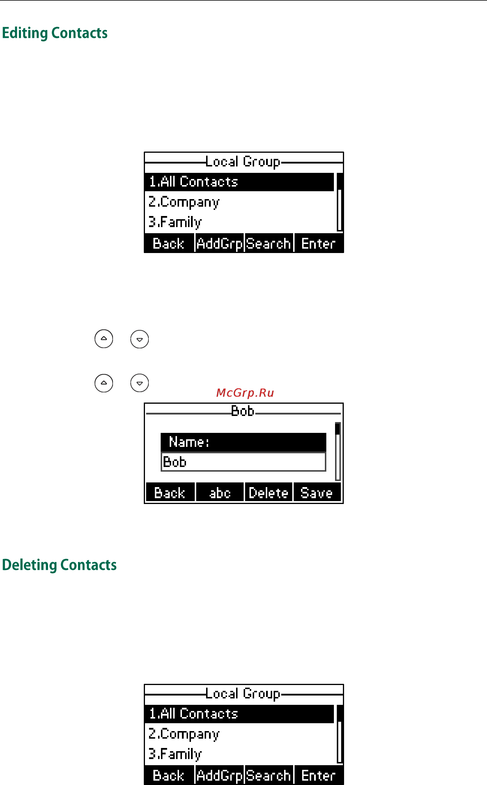 Yealink sip-t19 [43/124] Editing contacts