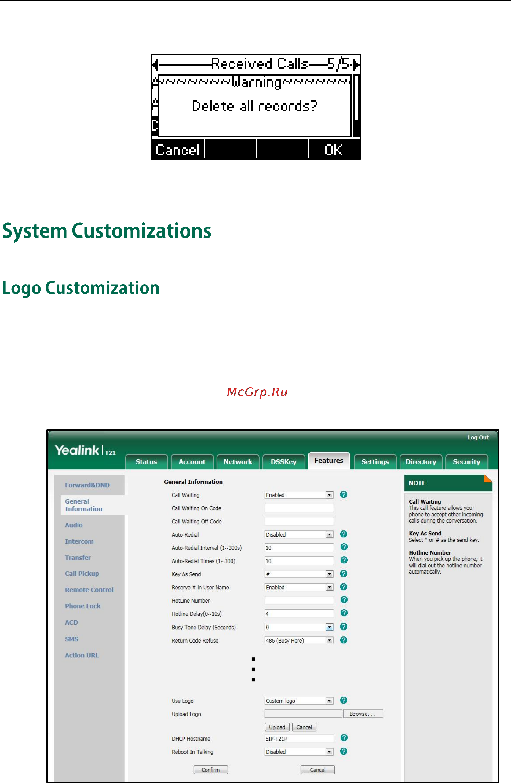 Yealink sip-t21p e2 [54/142] Logo customization
