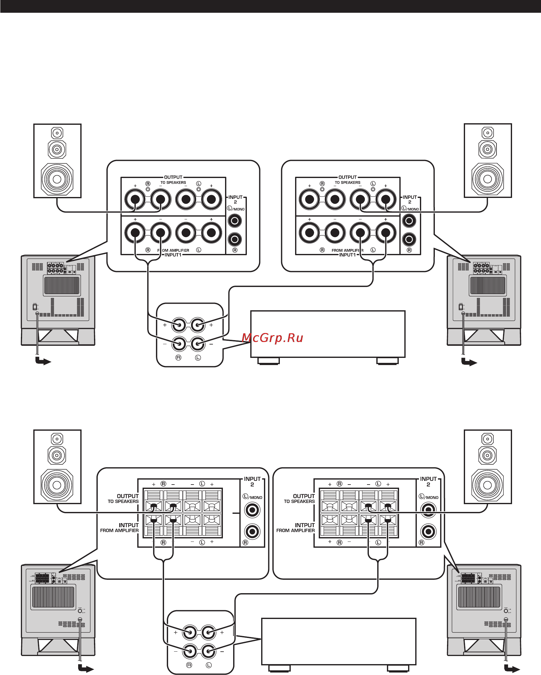 Yamaha YST-SW215 [12/22] Схема с двумя сабвуферами с использование акустических кабелей