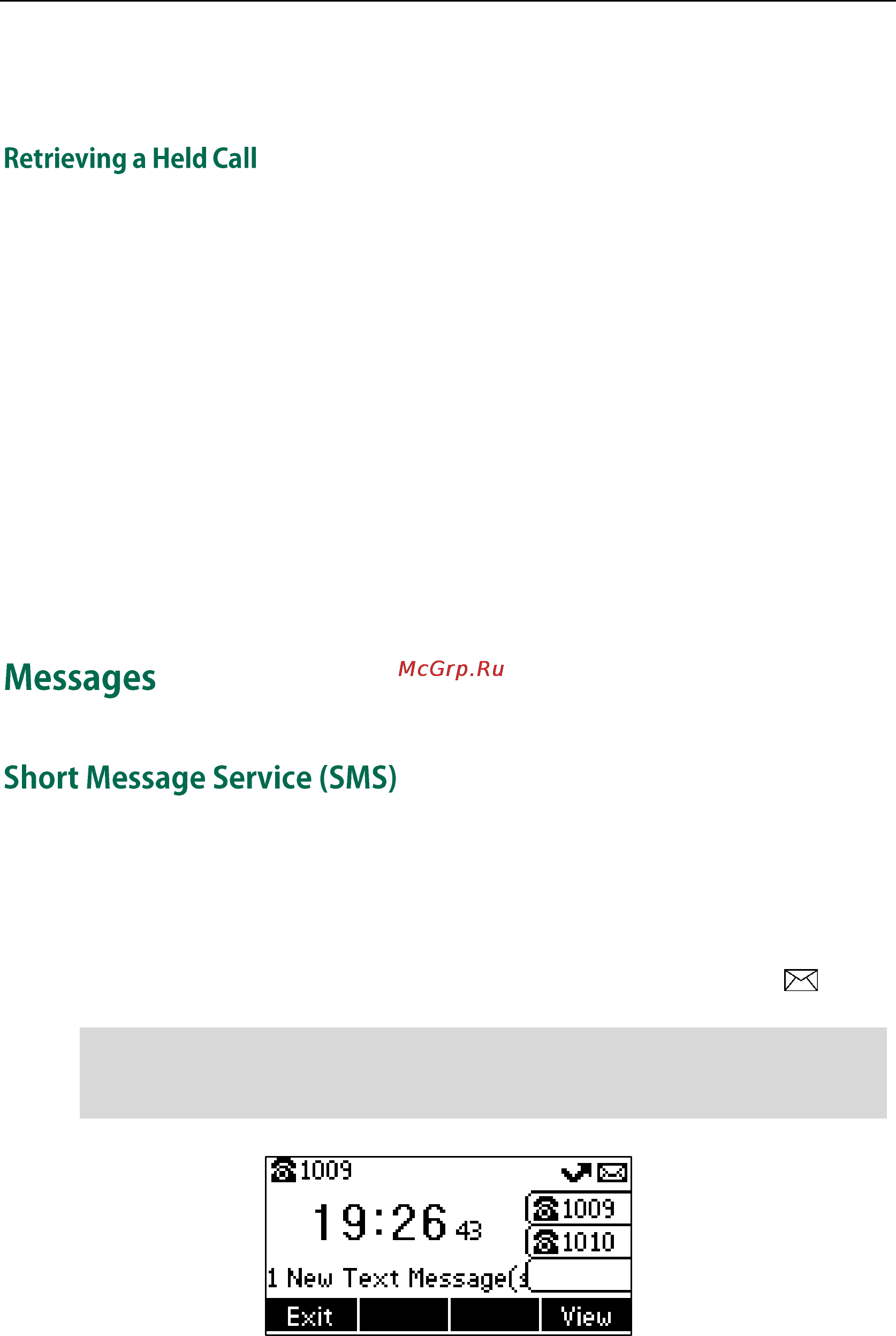 Yealink sip-t23g [158/180] Short message service sms