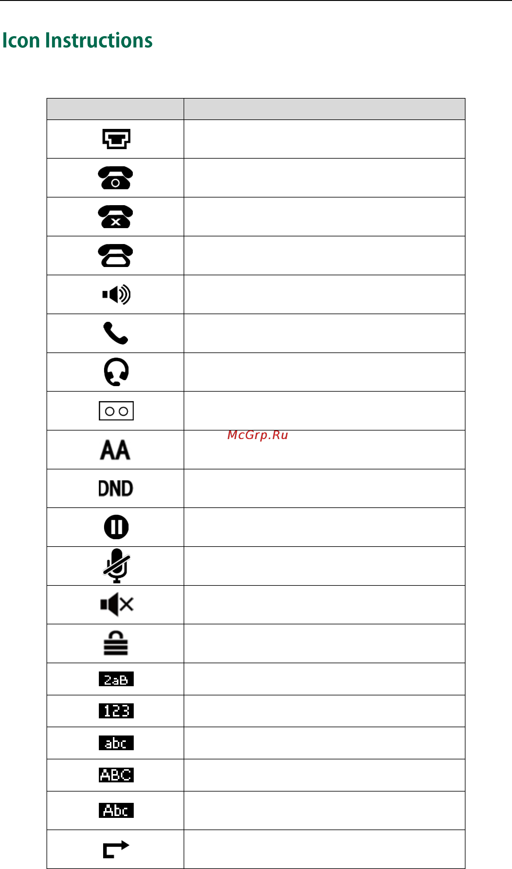 Yealink sip-t41p [13/136] Icon instructions