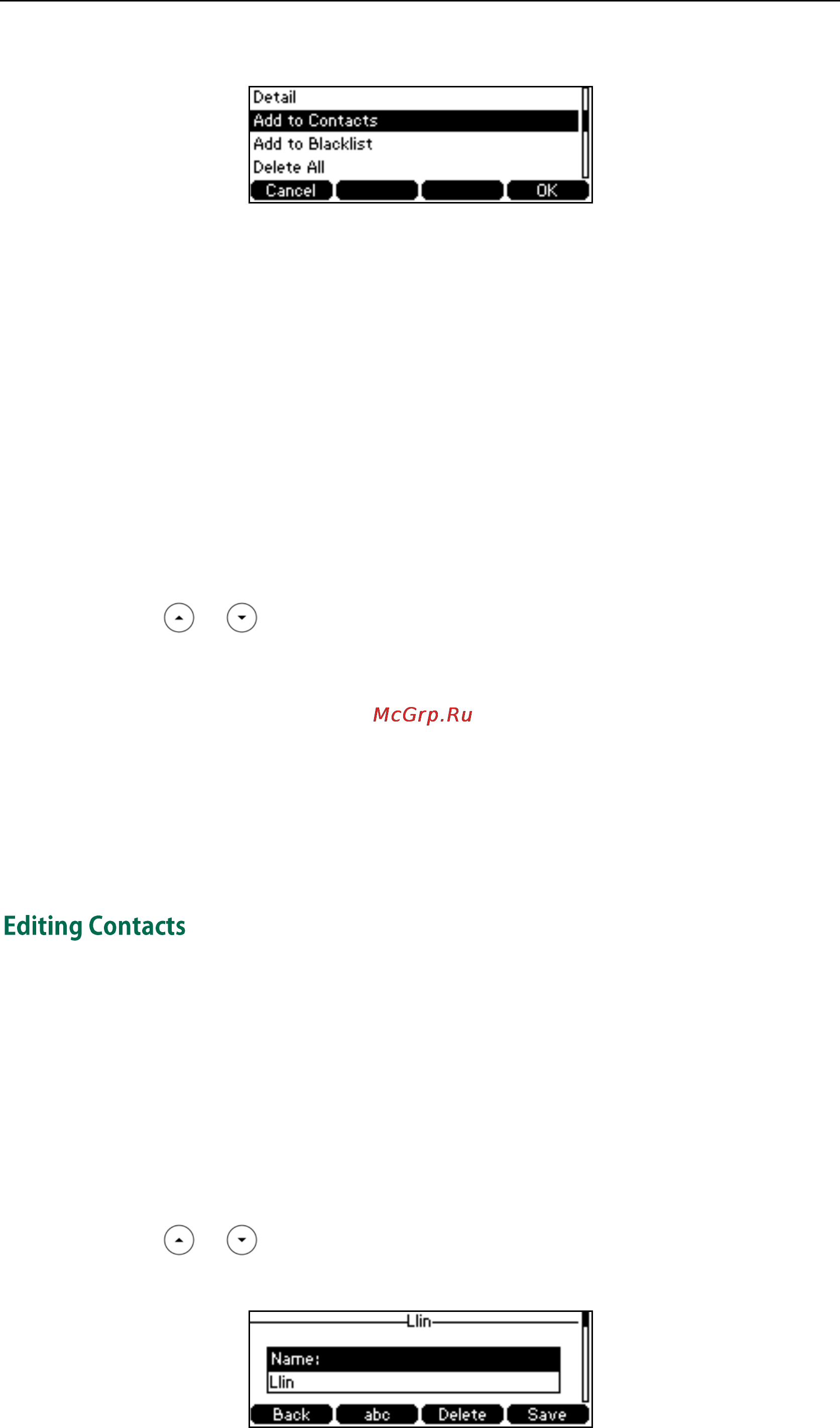 Yealink sip-t41p [41/136] Editing contacts