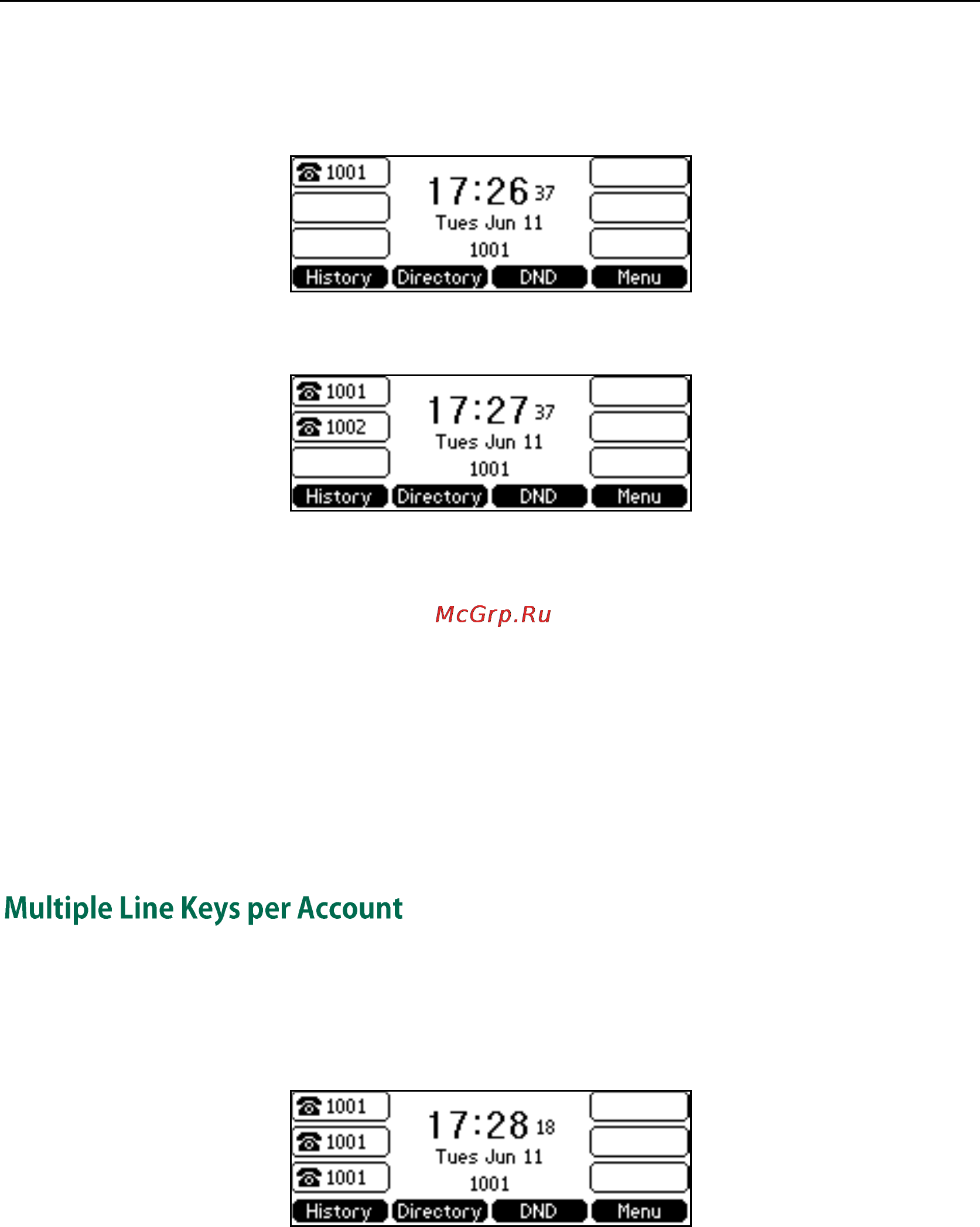 Yealink sip-t41p [65/136] Multiple line keys per account