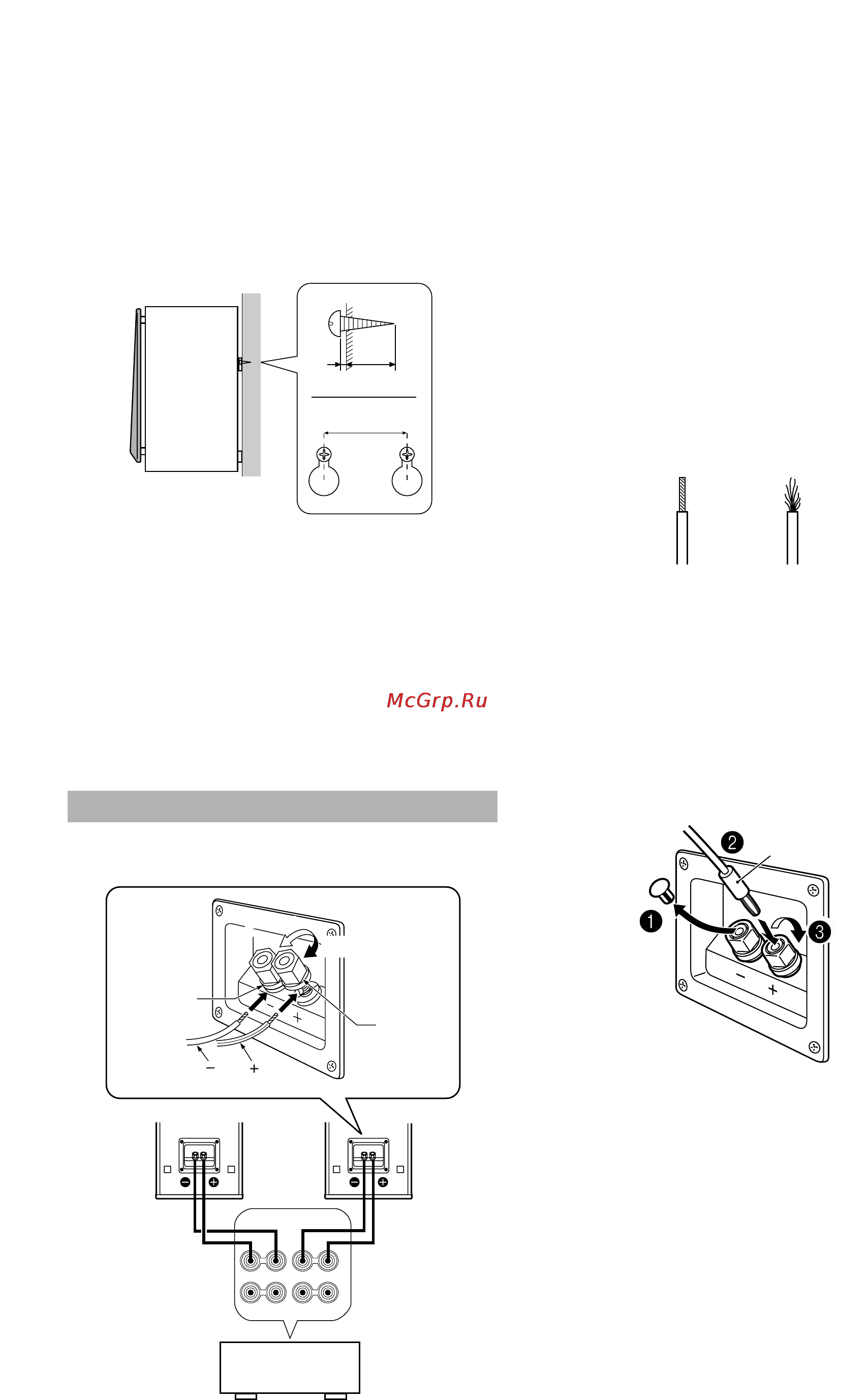 Yamaha NS-333, пара [2/7] Connections to your amplifier