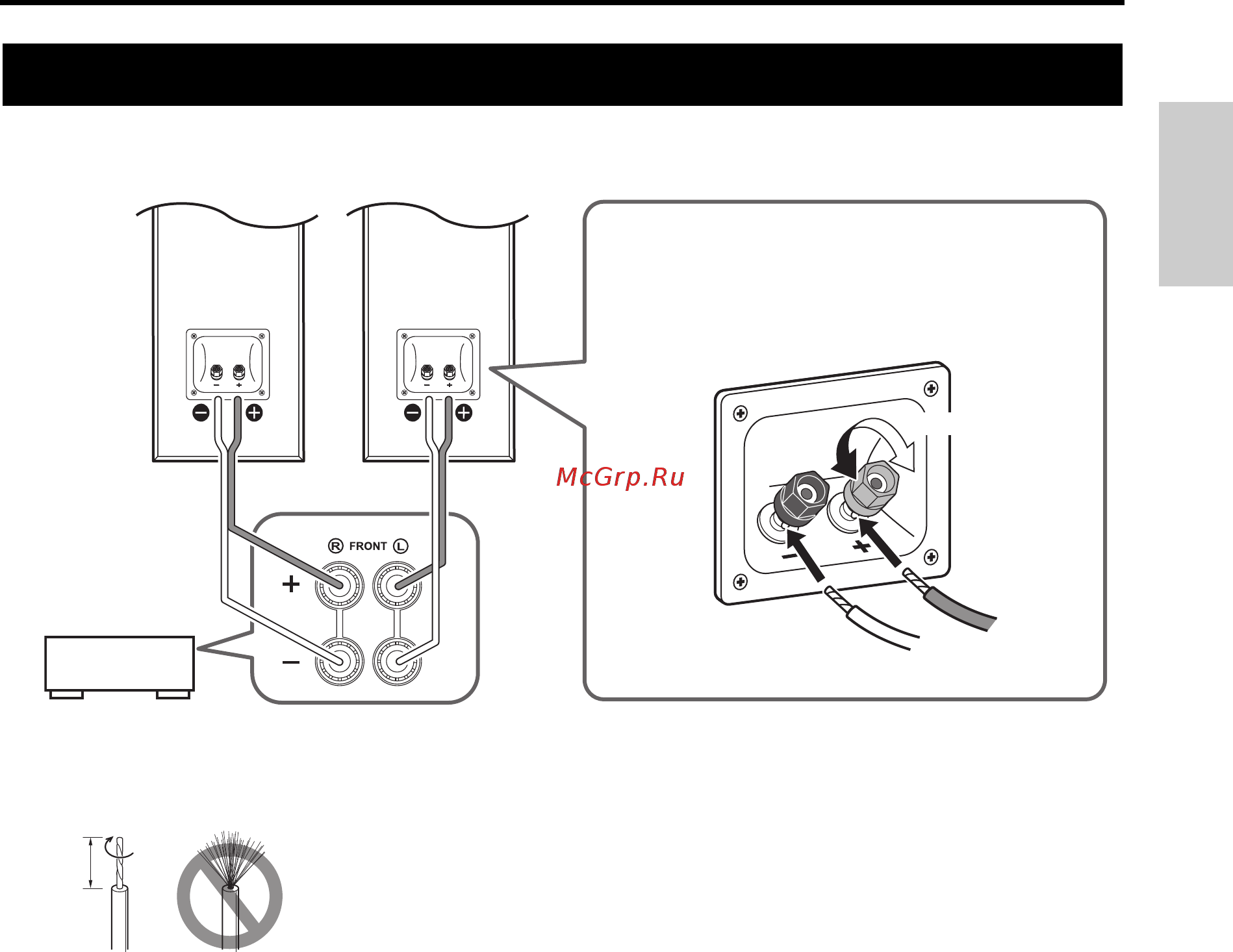 Yamaha NS-F140 [5/28] Connecting to your amplifier