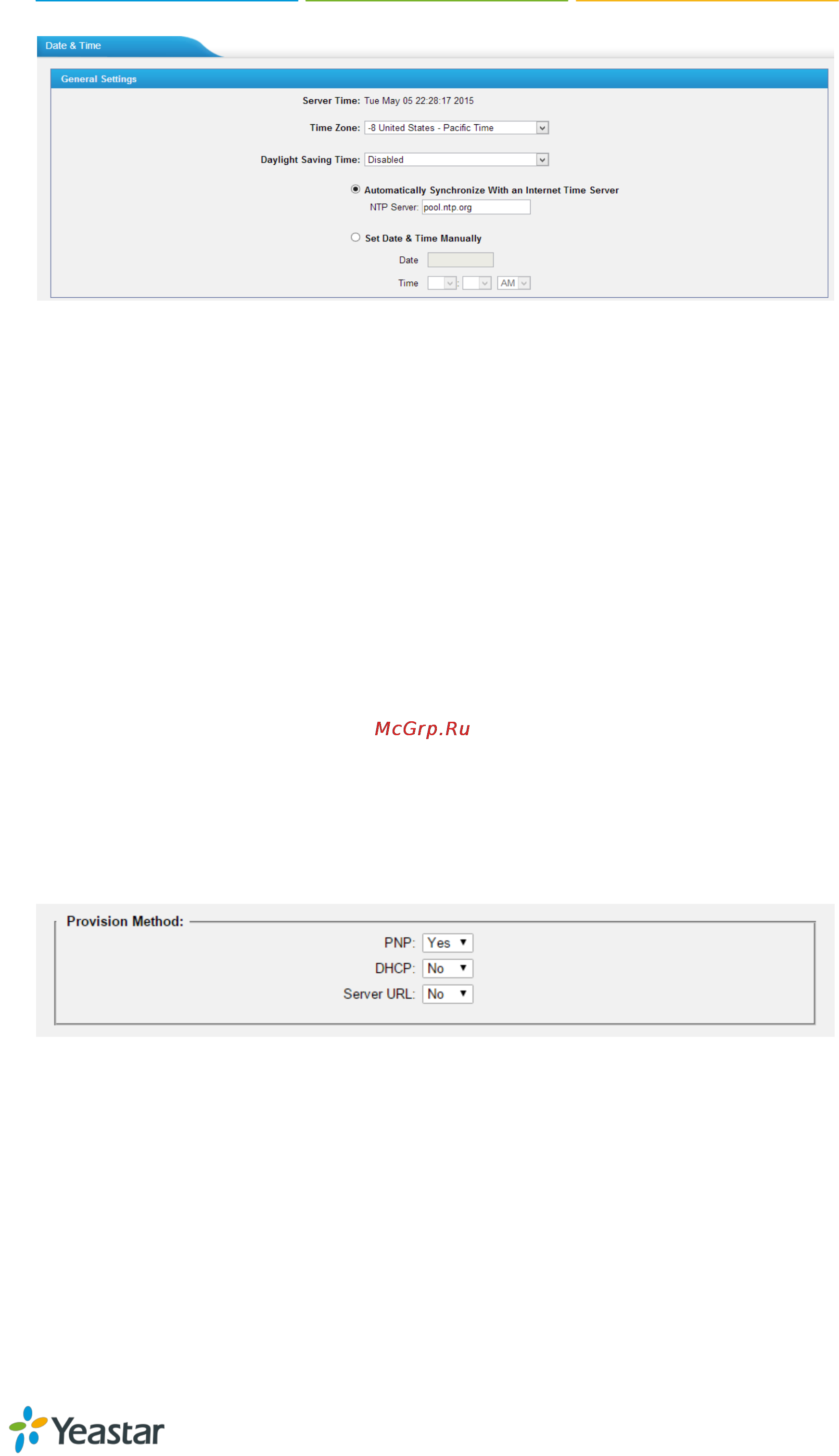 Yealink TA800 [55/64] Auto provision settings