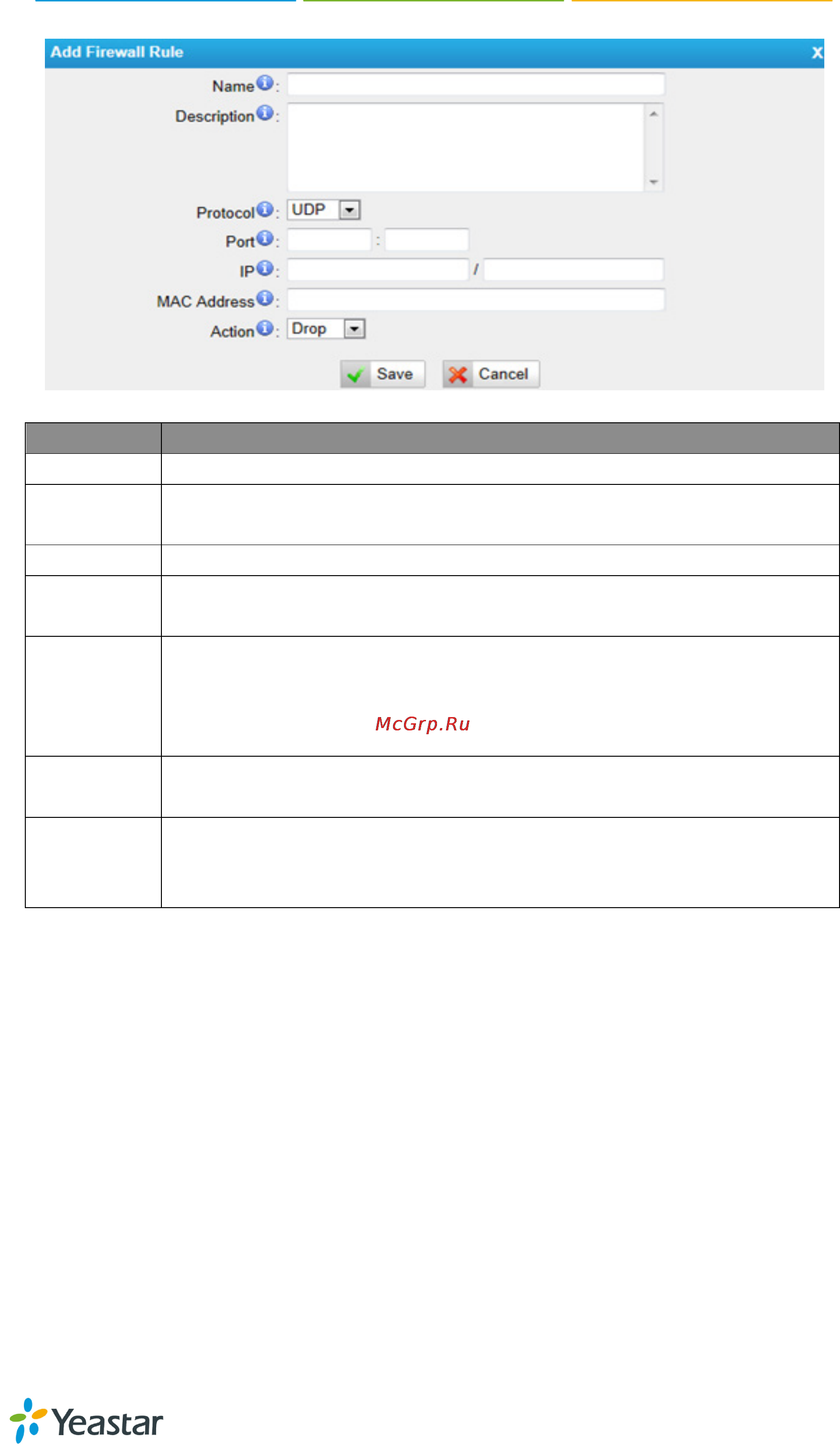 Yealink TG800 [23/62] Ip blacklist