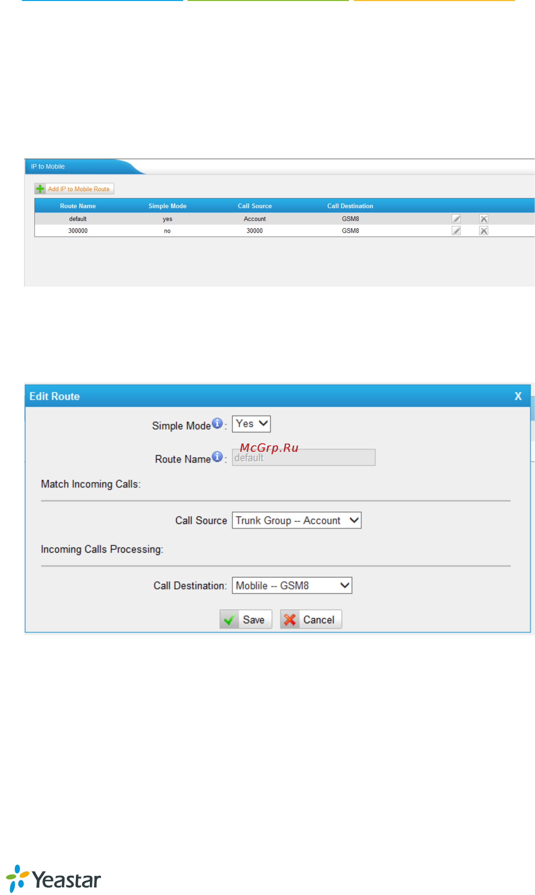 Yealink TG1600 [56/62] Ip to mobile