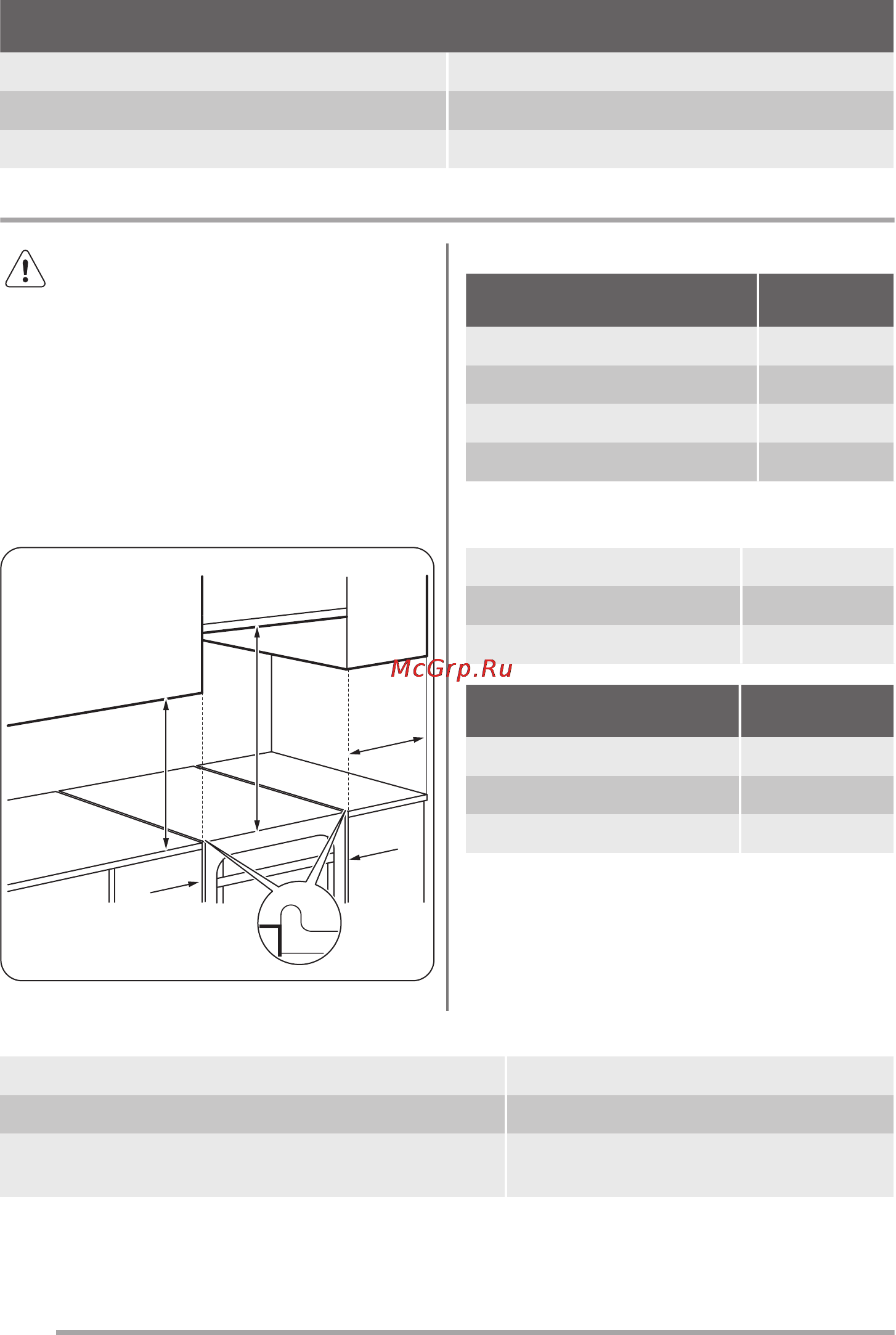 Zanussi zcg 56 hgl, 85*50*60 см [22/32] Установка