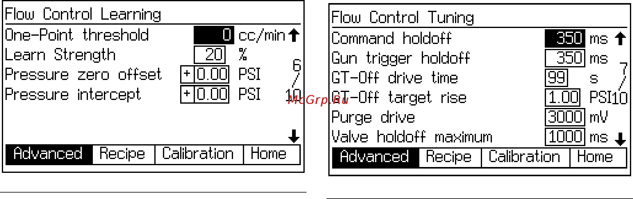 Graco ProControl 1KS [38/138] Advanced setup screen 6