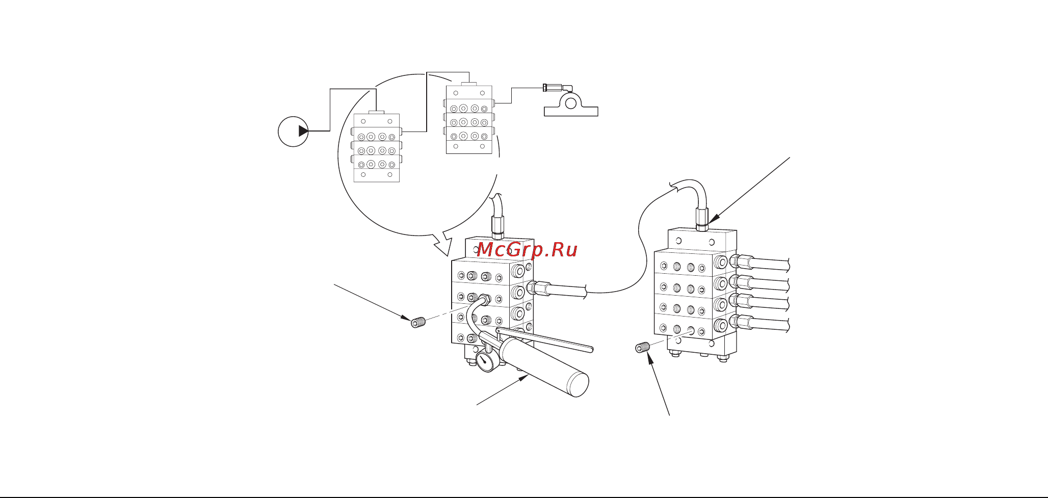 Graco Manzel MHH [7/28] Section 2 purging air from master to secondary divider valve lube lines