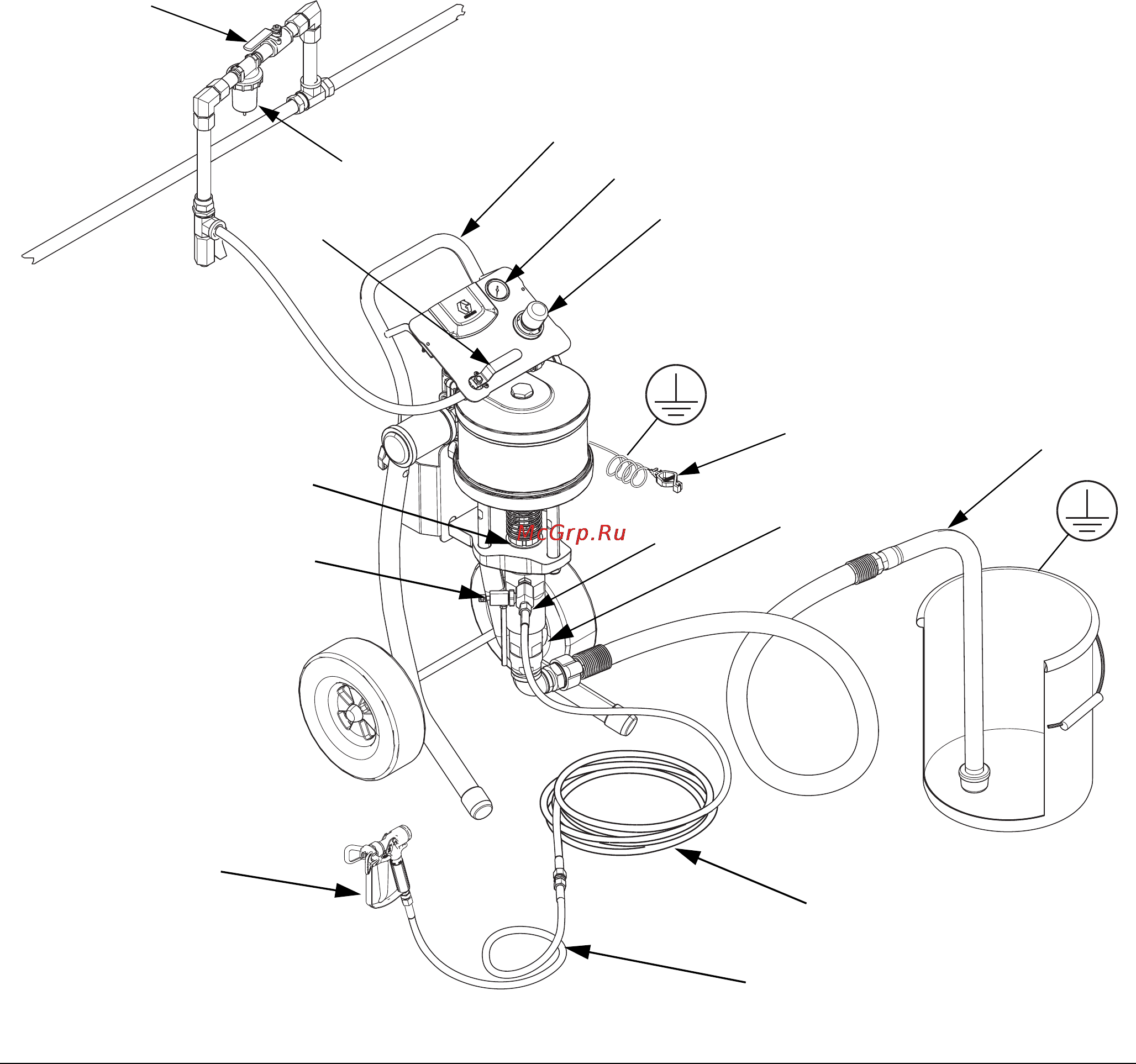 Graco Merkur X48 [6/30] Стандартная установка