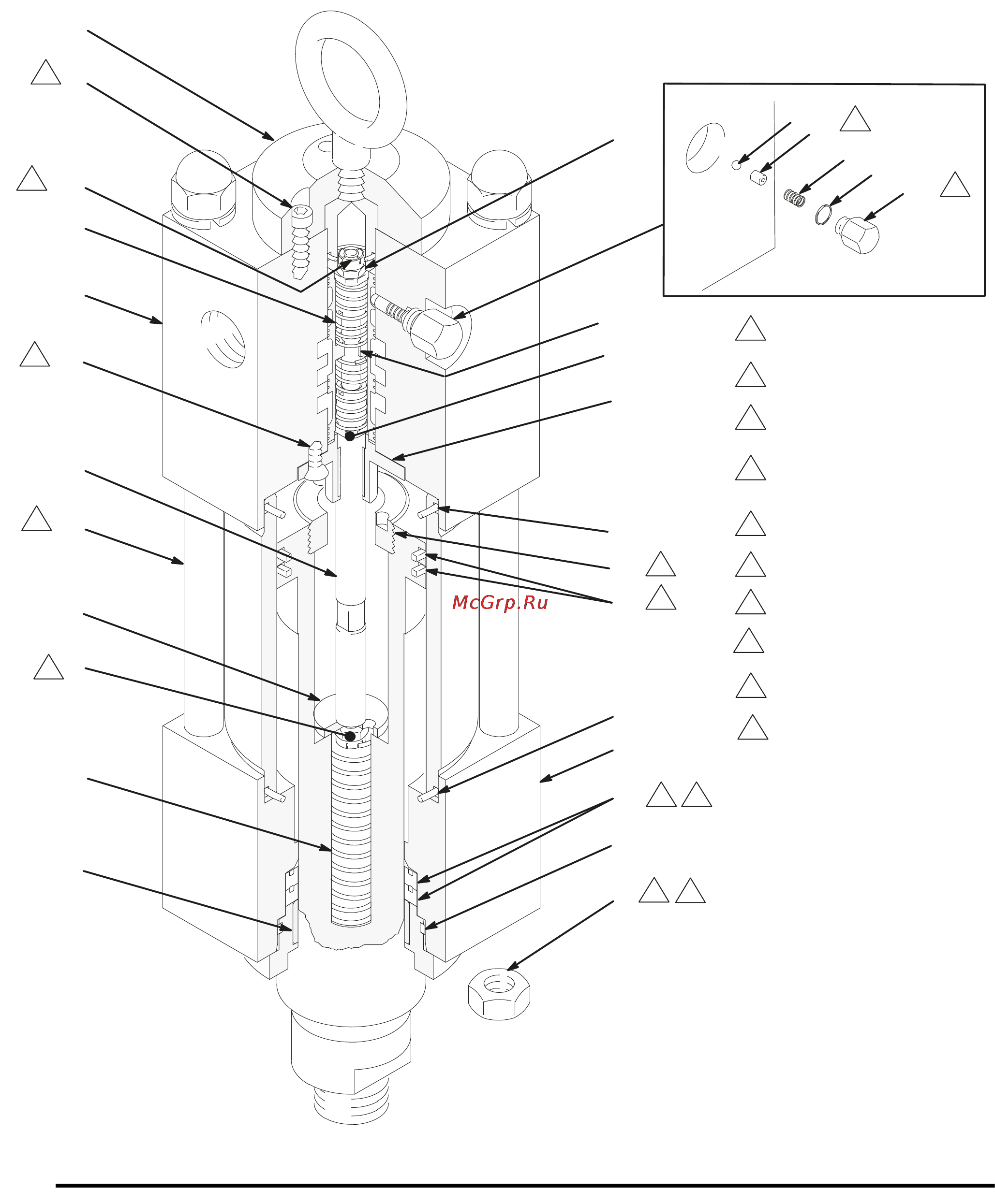 Graco Viscount II Hydraulic Motor 217338 [11/22] Обслуживание