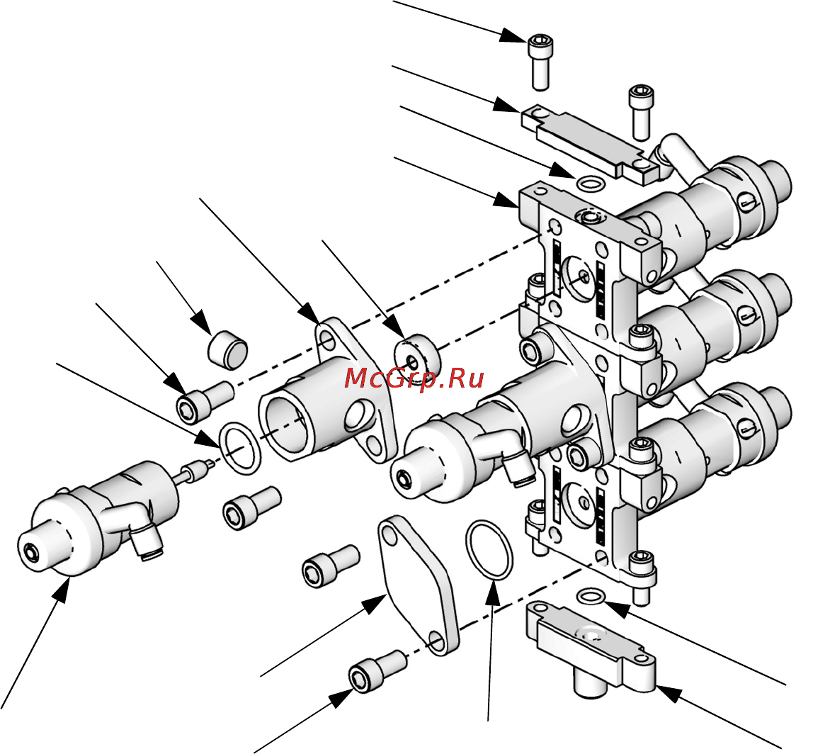 Graco 256994 [6/12] Low pressure color catalyst valve stacks