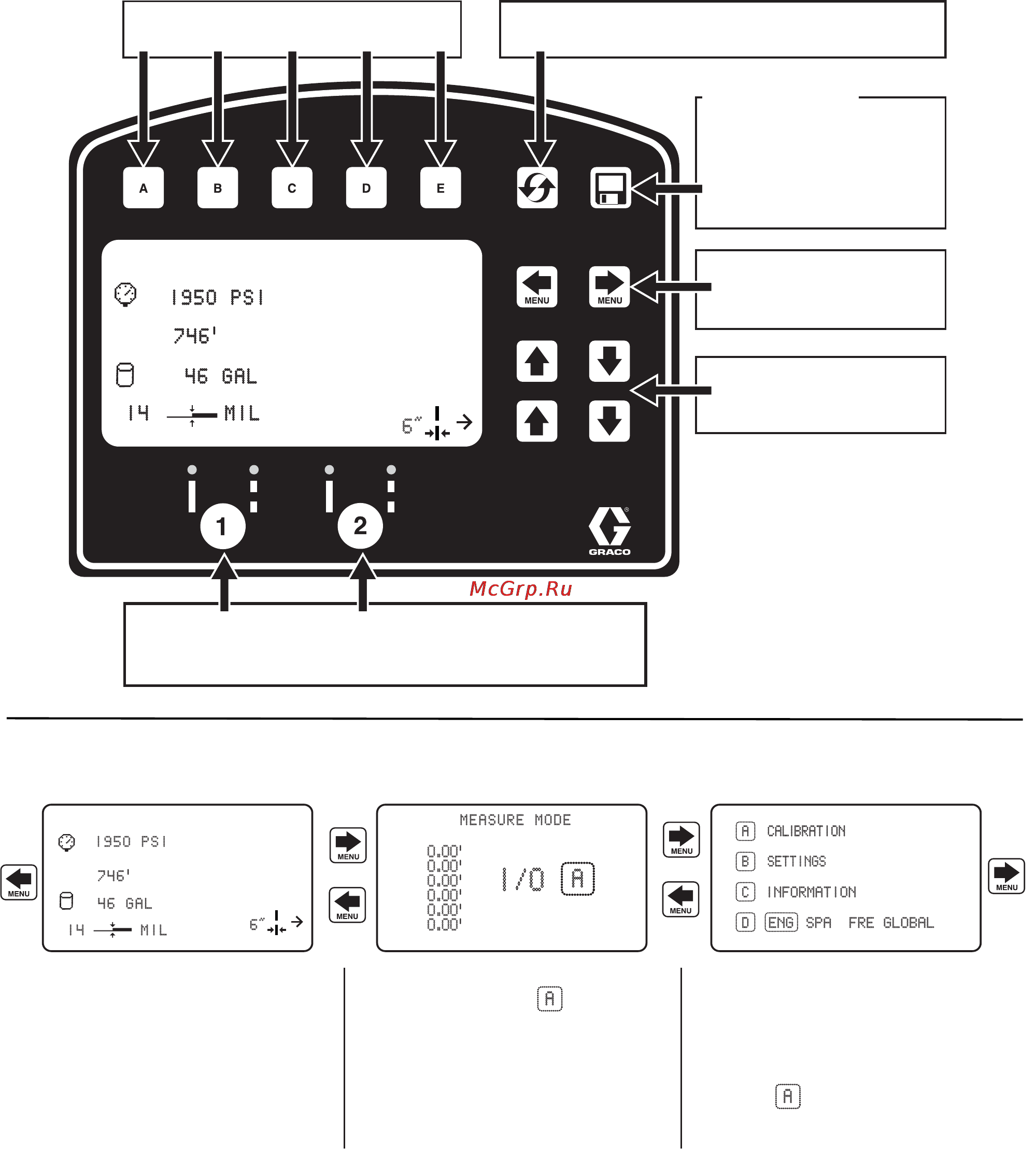 Graco LineLazer V 200HS [25/62] Measure mode setting info