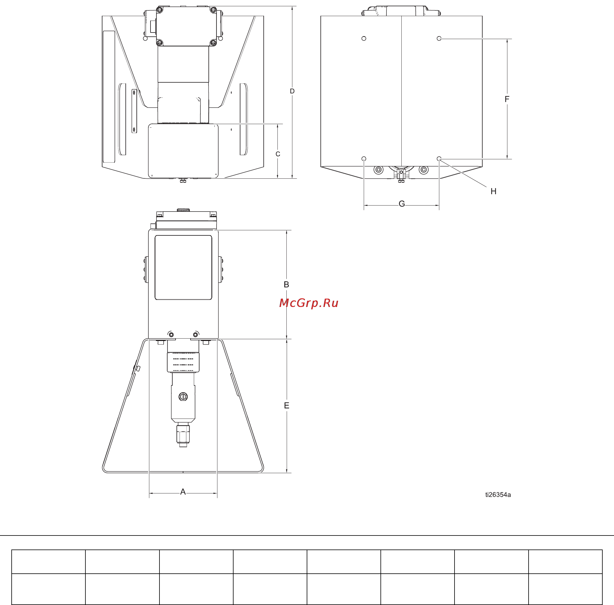 Graco Wolverine Basic [51/62] Wolverine basic pump dimensions