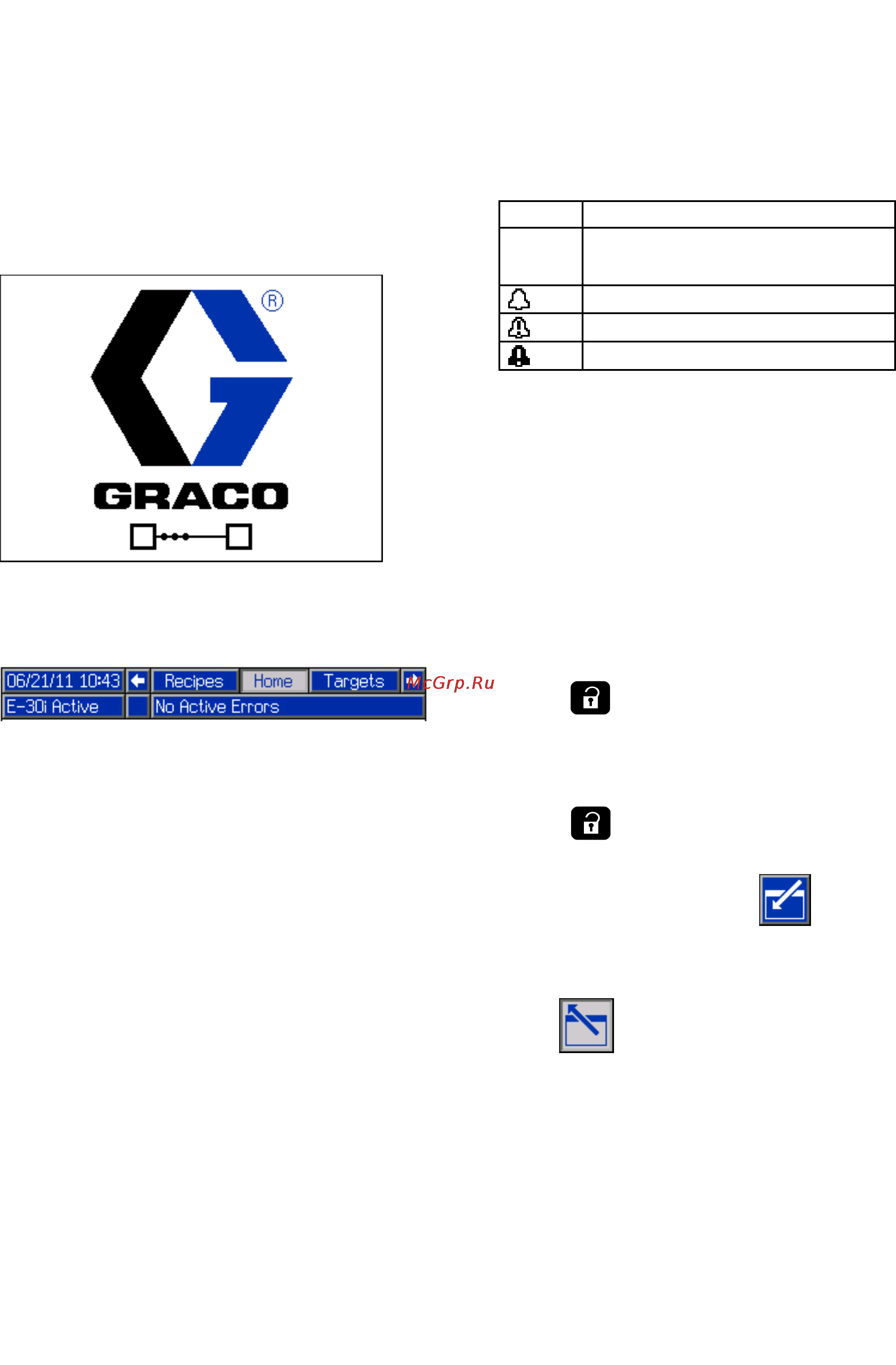 Graco Reactor 2 E-30i [25/96] Навигация навигация навигация по по по экранам экранам экранам