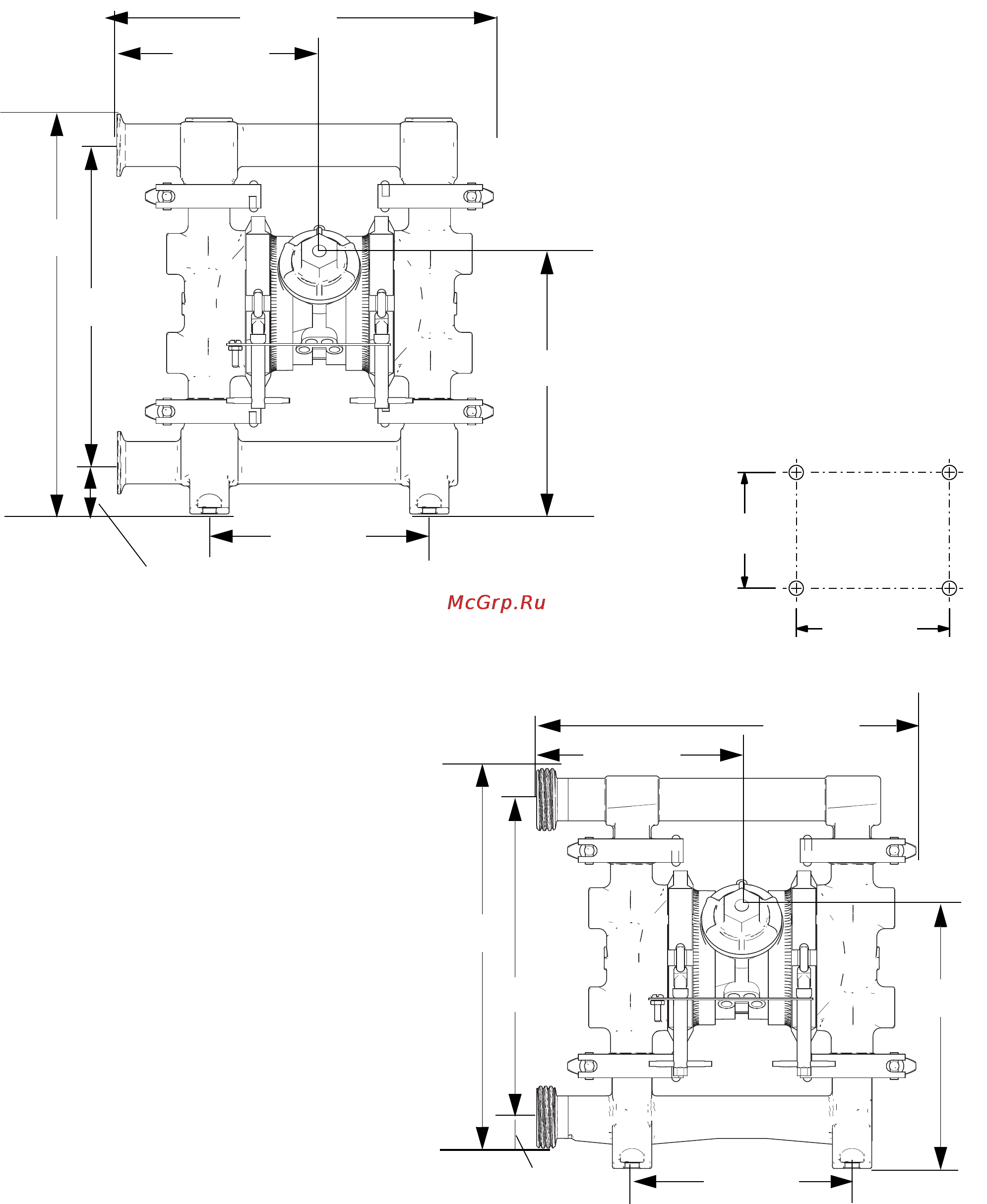 Graco SaniForce 515 [23/28] Габаритные размеры