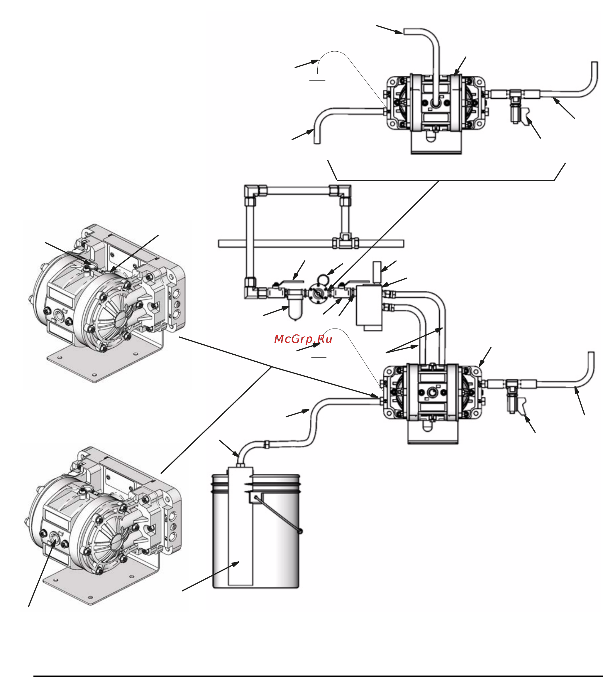 Graco HUSKY 205 [7/24] Установка