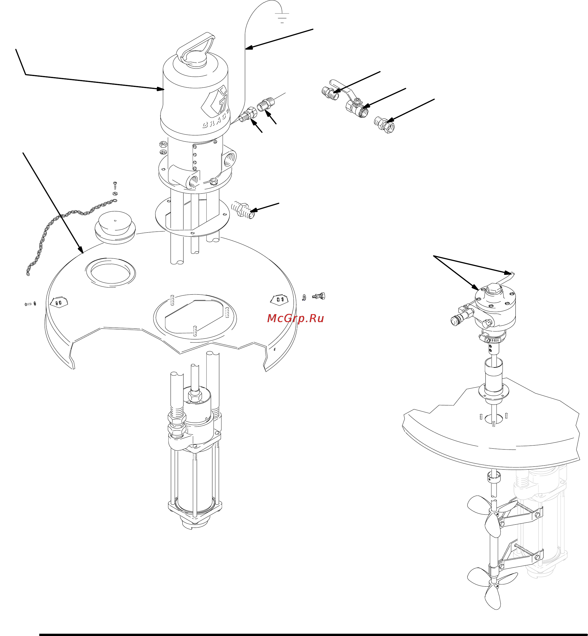 Graco 4:1 President [10/16] Parts drawing