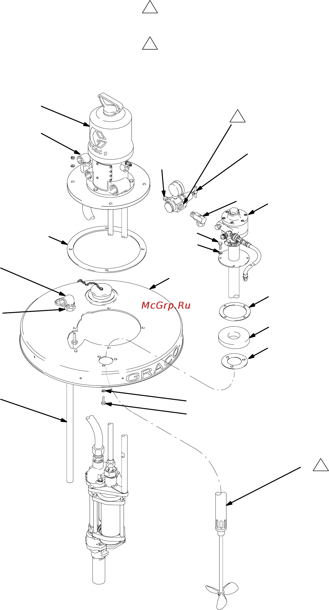 Graco 4:1 President [12/16] Parts drawing