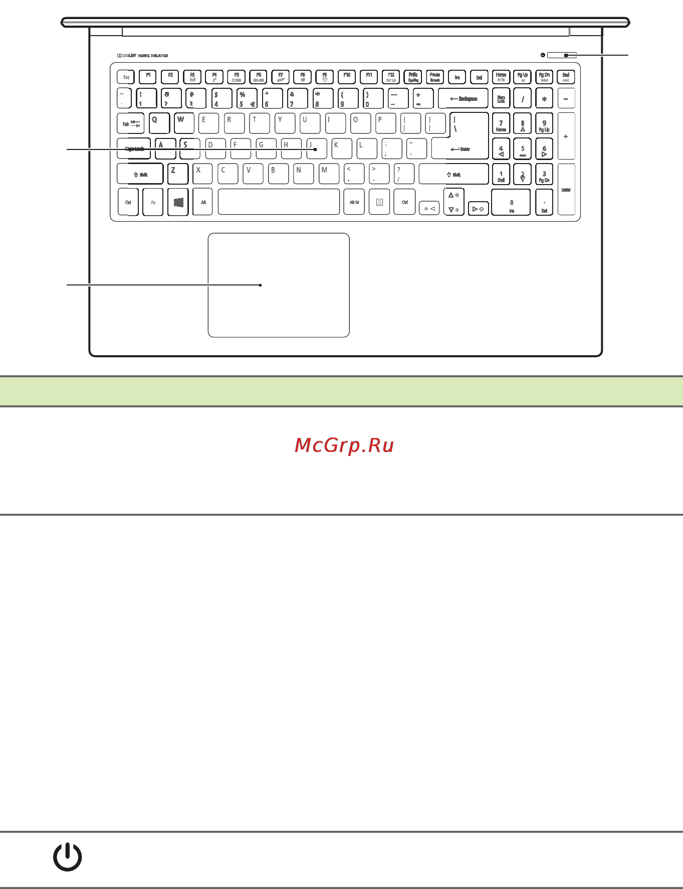 Acer Aspire VN7-571G-73X2 [10/93] Вид клавиатуры