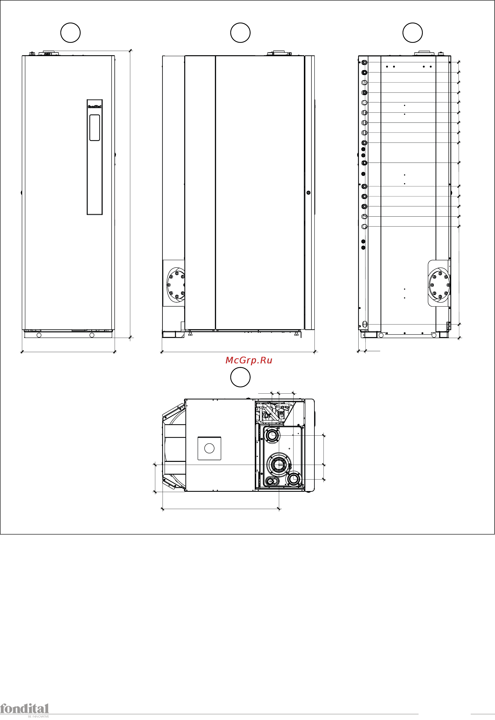 Fondital MADEIRA SOLAR KRBS M 28 [33/100] Габаритные размеры