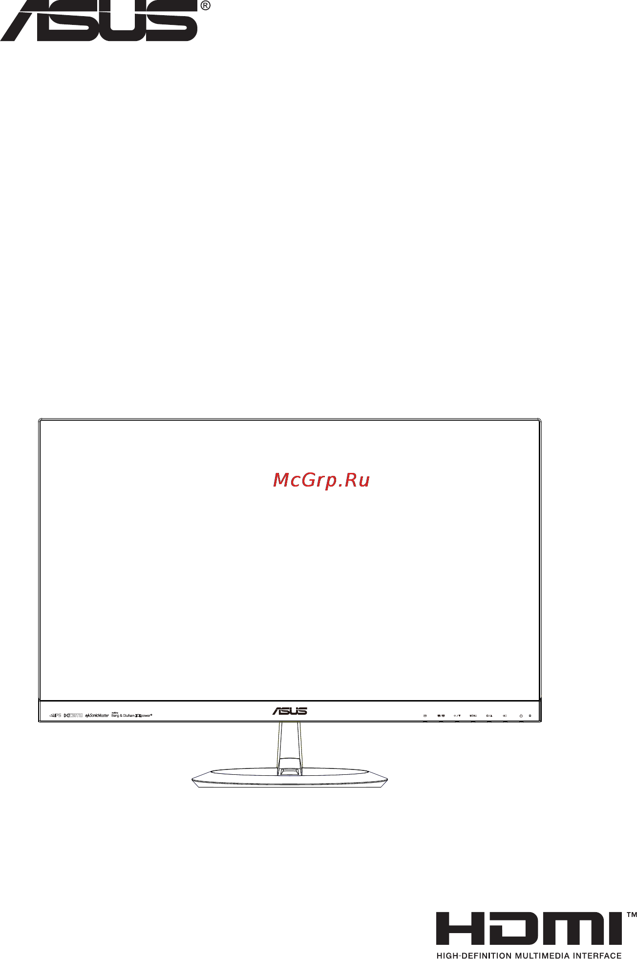 Asus MX239H Инструкция по эксплуатации онлайн