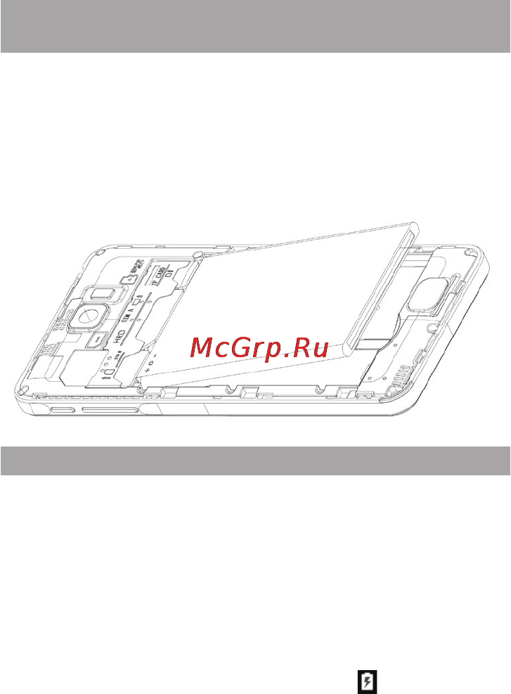 Texet X-square / TM-4972 [11/50] Подготовка к работе 1 установка аккумуляторной батареи