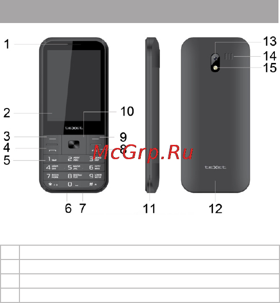 Texet TM-229 [10/58] Внешний вид телефона
